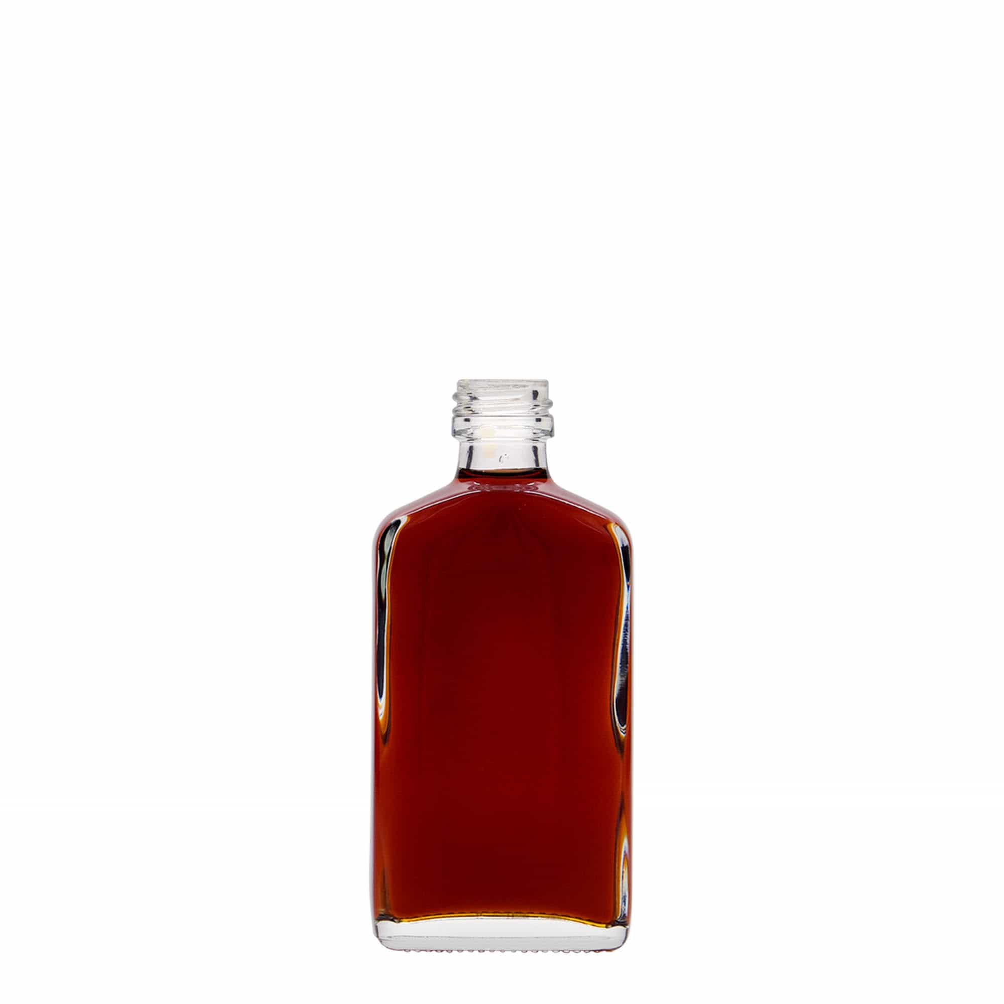 50 ml zsebflakon, téglalap alakú, üveg, nyílás: PP 18