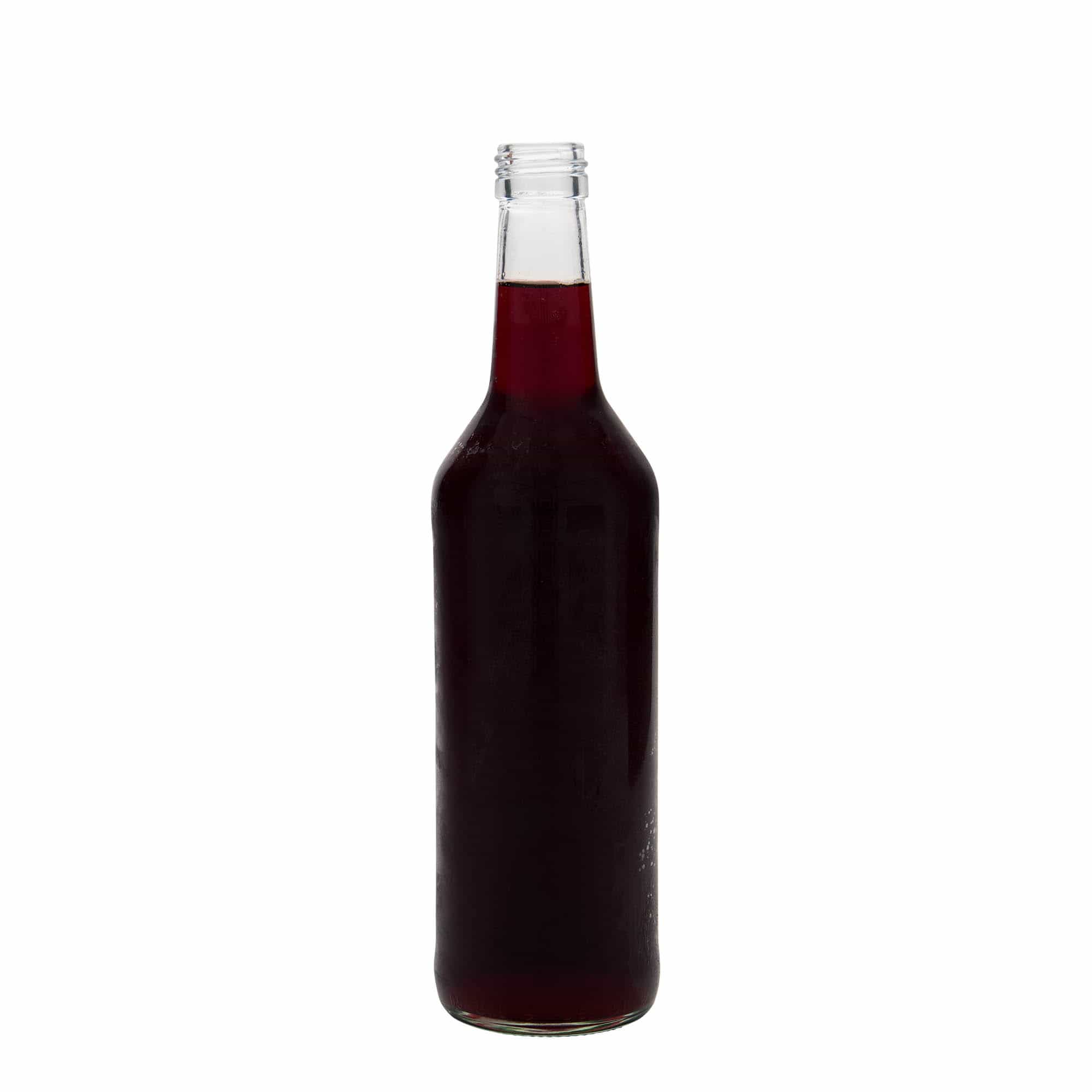 500 ml üvegpalack egyenes nyakkal, nyílás: PP 28