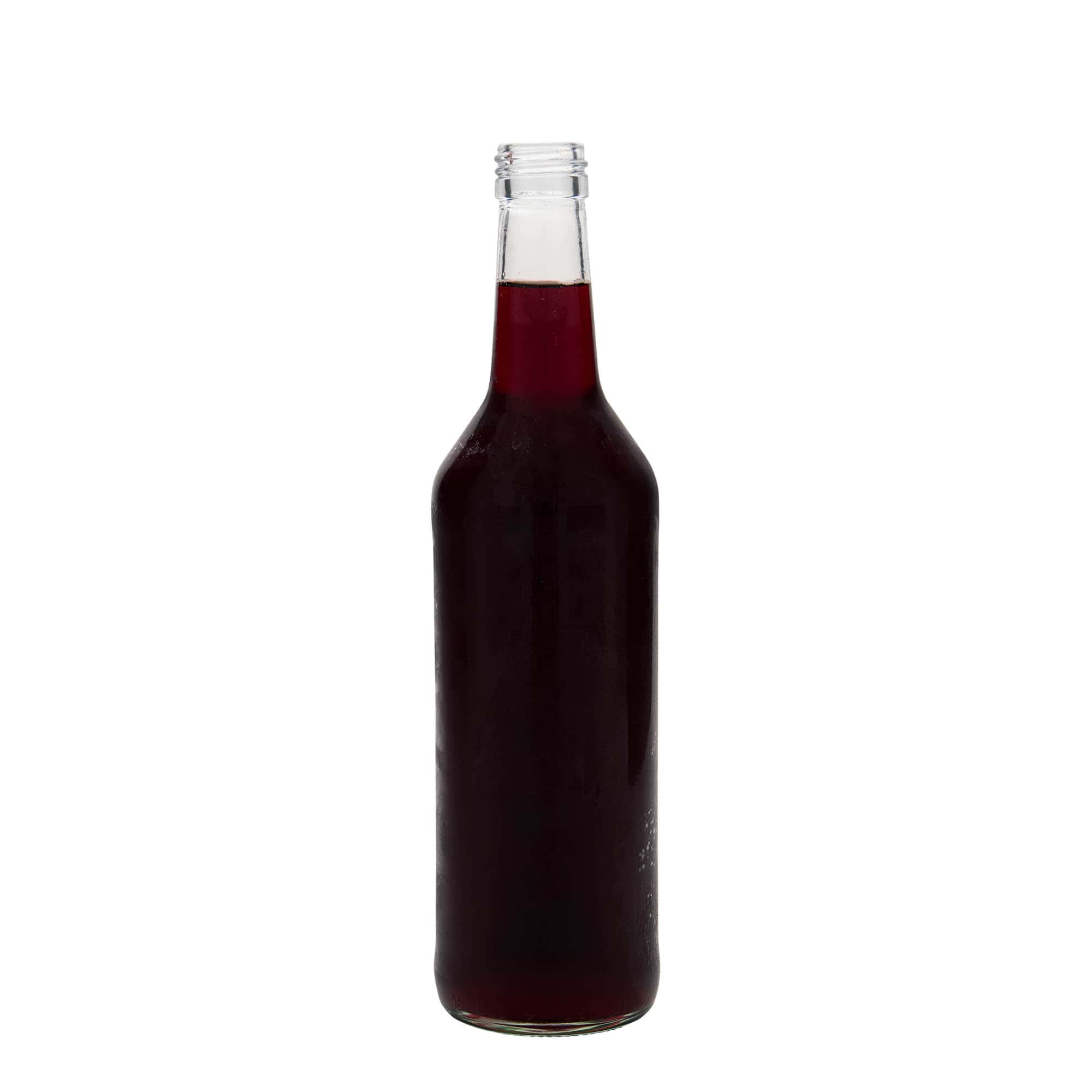 500 ml üvegpalack egyenes nyakkal, nyílás: PP 28