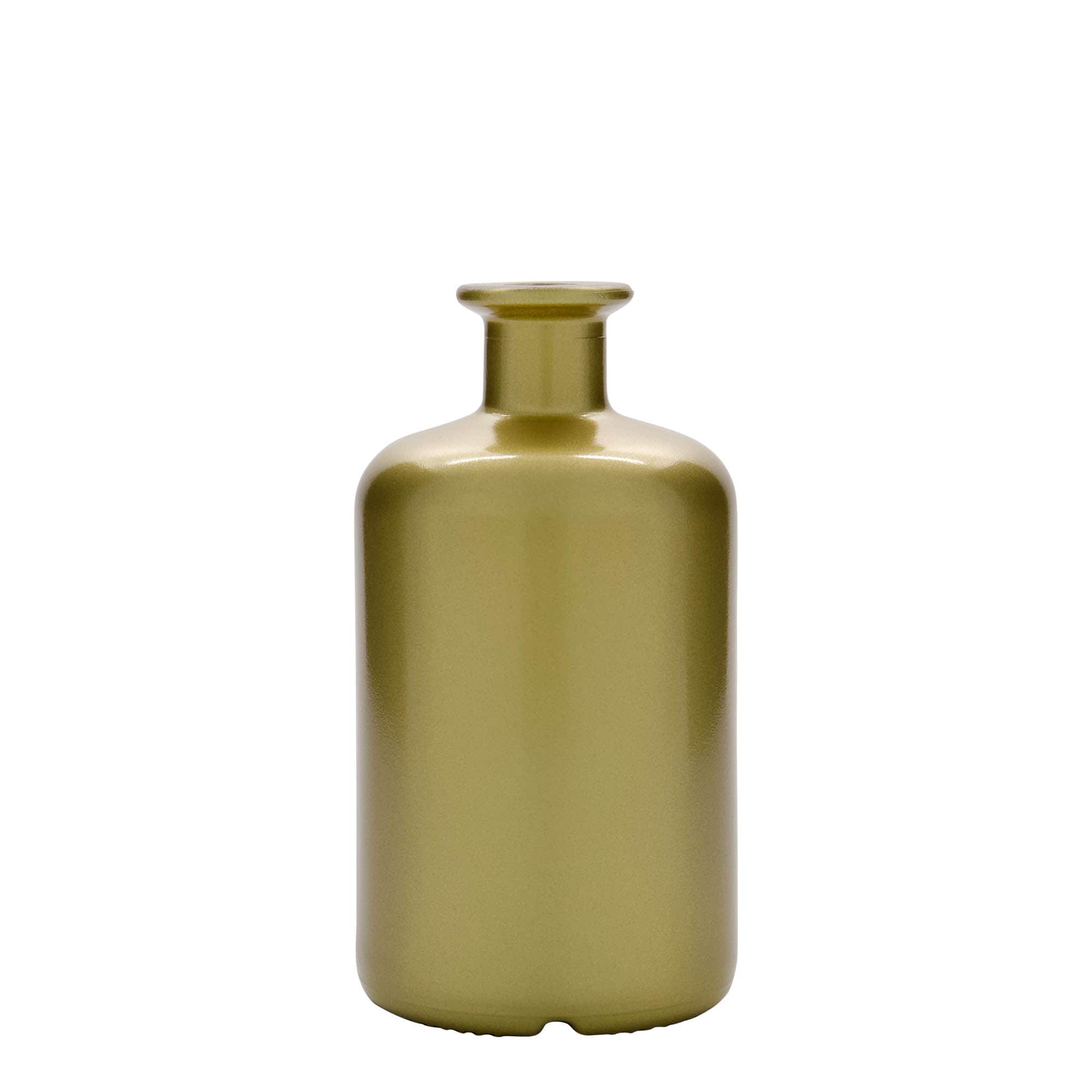 500 ml üveg gyógyszerész palack, arany, nyílás: parafa