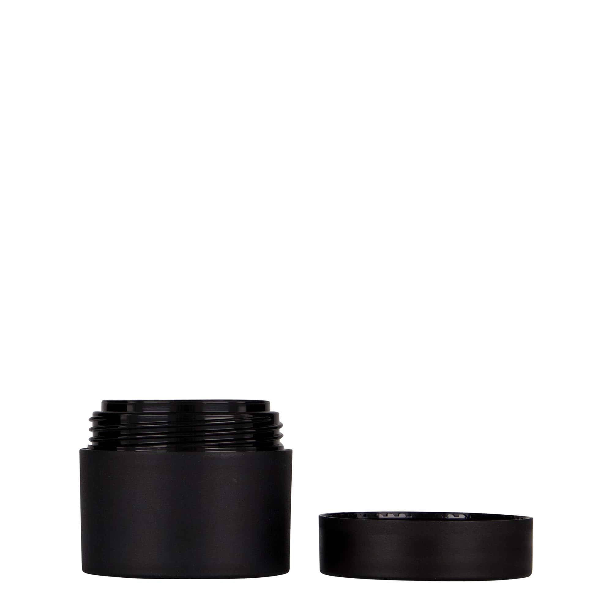30 ml műanyag doboz 'Antonella', PP, fekete, nyílás: csavarzár