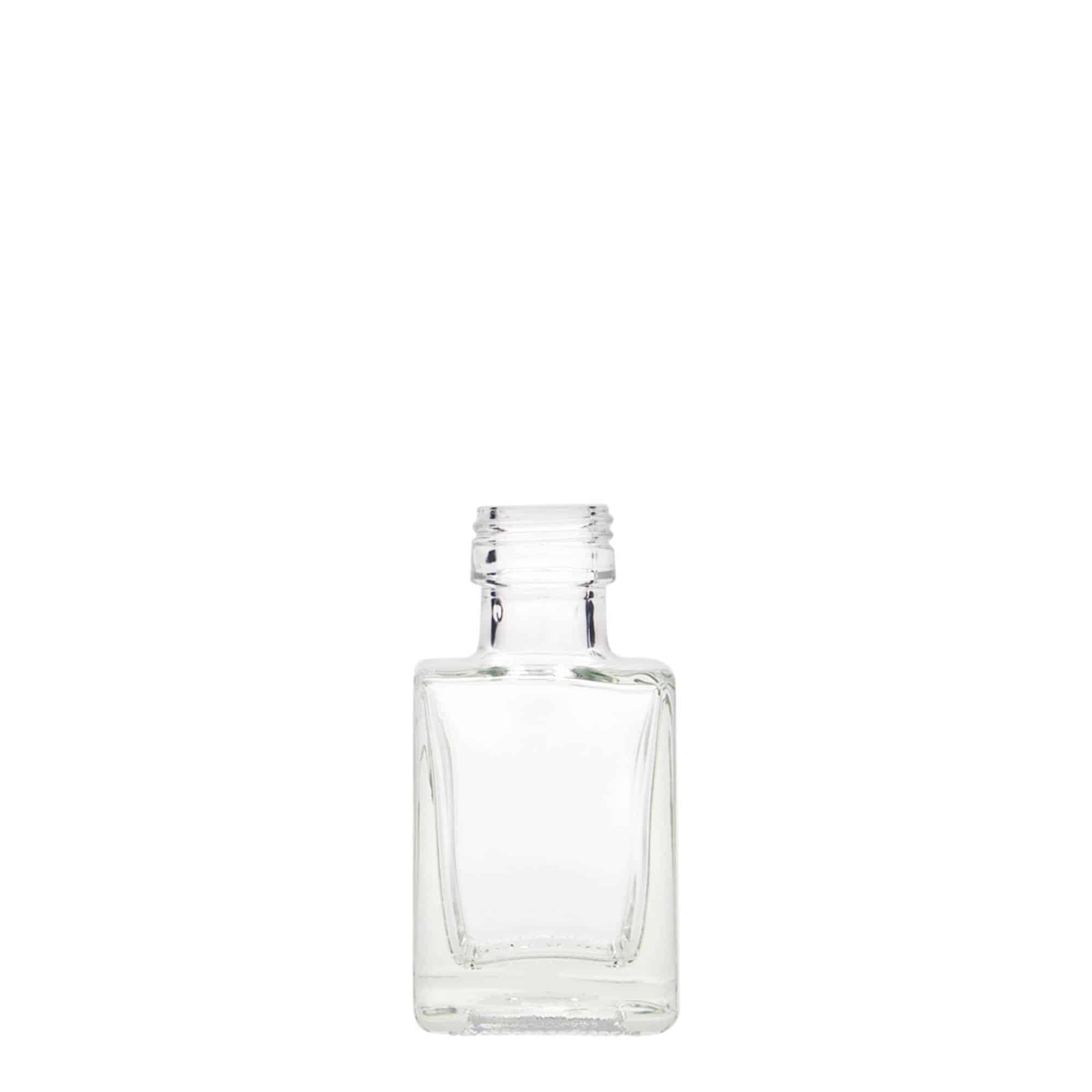 50 ml-es üvegpalack 'Cube', négyzet alakú, szájnyílás: PP 24 50 ml-es üvegpalack 'Cube', négyzet alakú, szájnyílás: PP 24