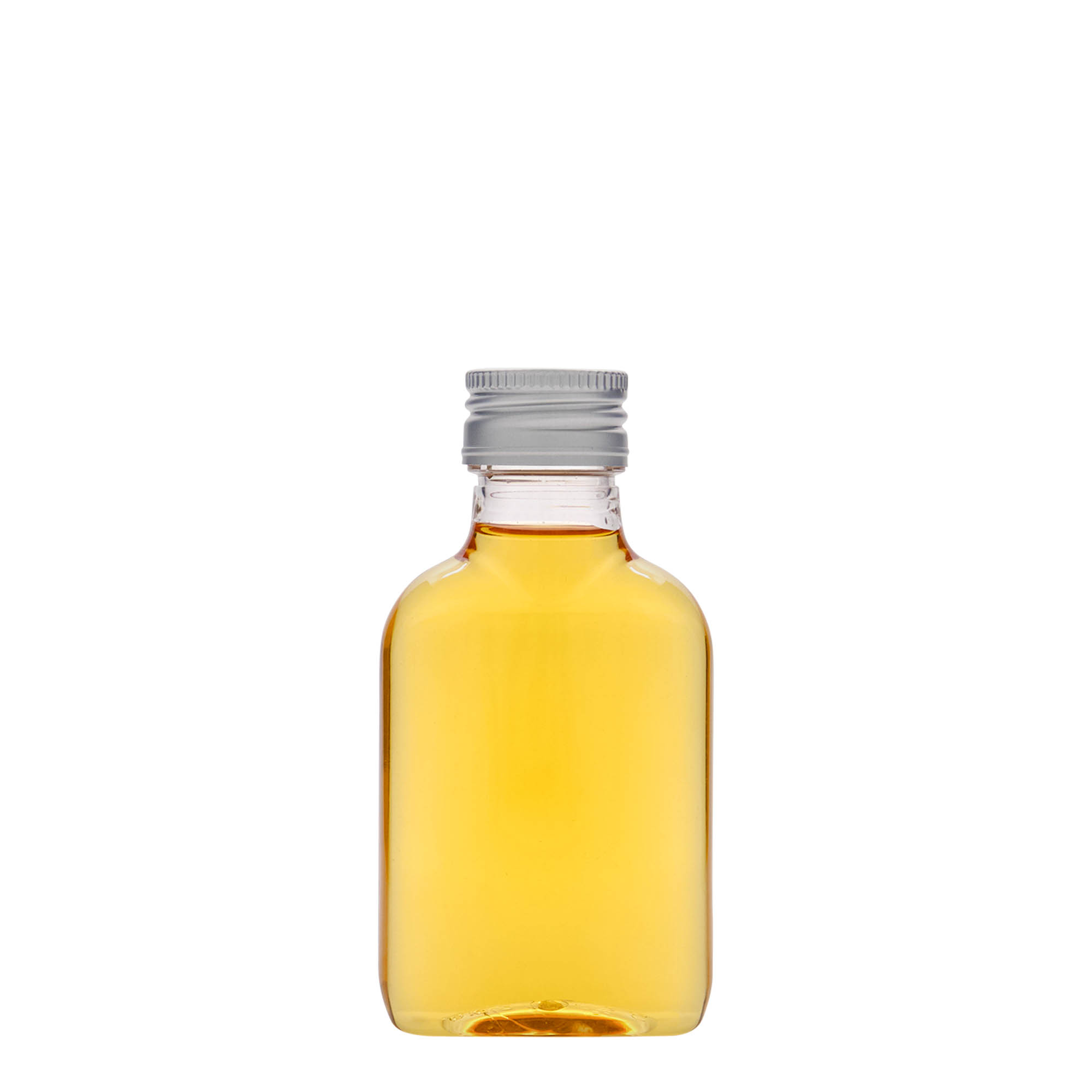 100 ml zsebflakon, ovális, PET műanyag, nyílás: PP 28 100 ml zsebflakon, ovális, PET műanyag, nyílás: PP 28