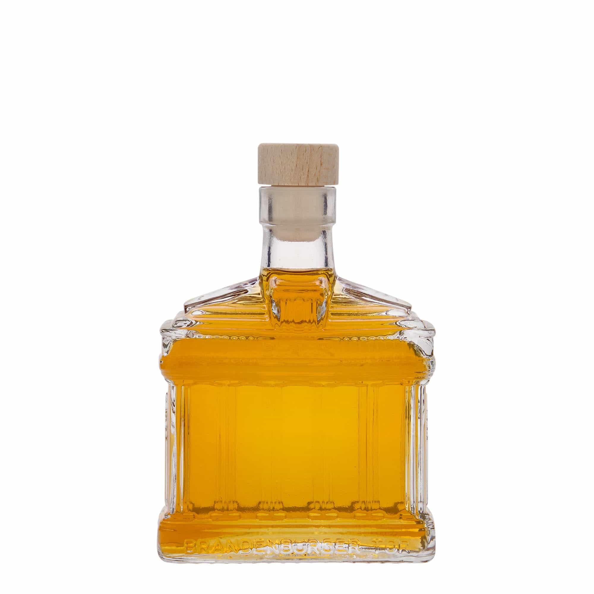 200 ml-es üvegpalack 'Brandenburger Tor', szájnyílás: parafadugó