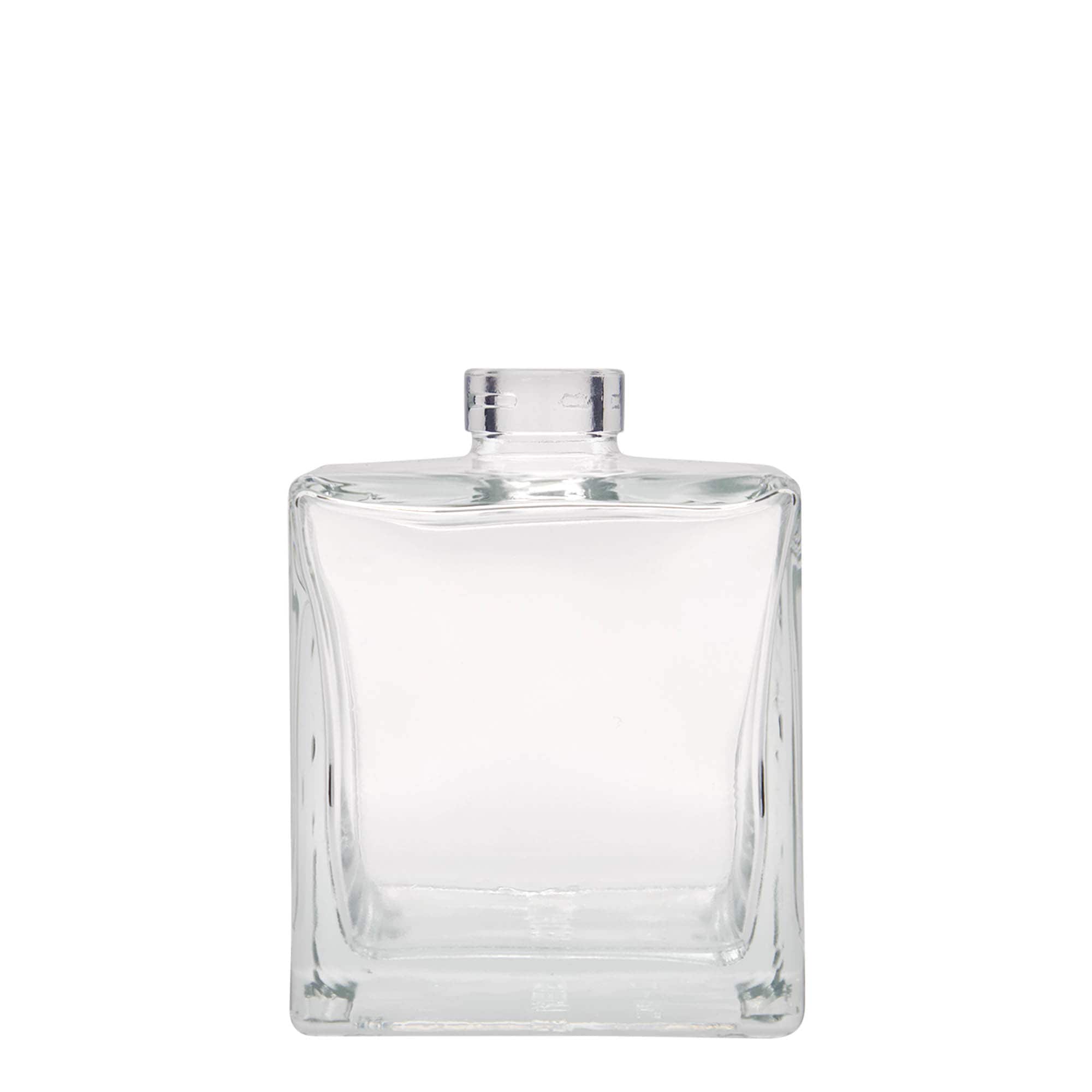 500 ml üvegpalack 'Cube', négyzet alakú, nyílás: parafa