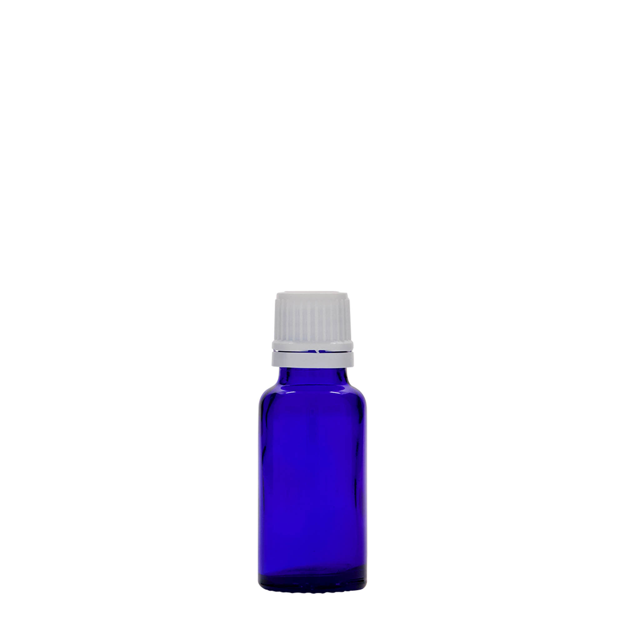 20 ml orvosi üveg, üveg, királykék, nyílás: DIN 18