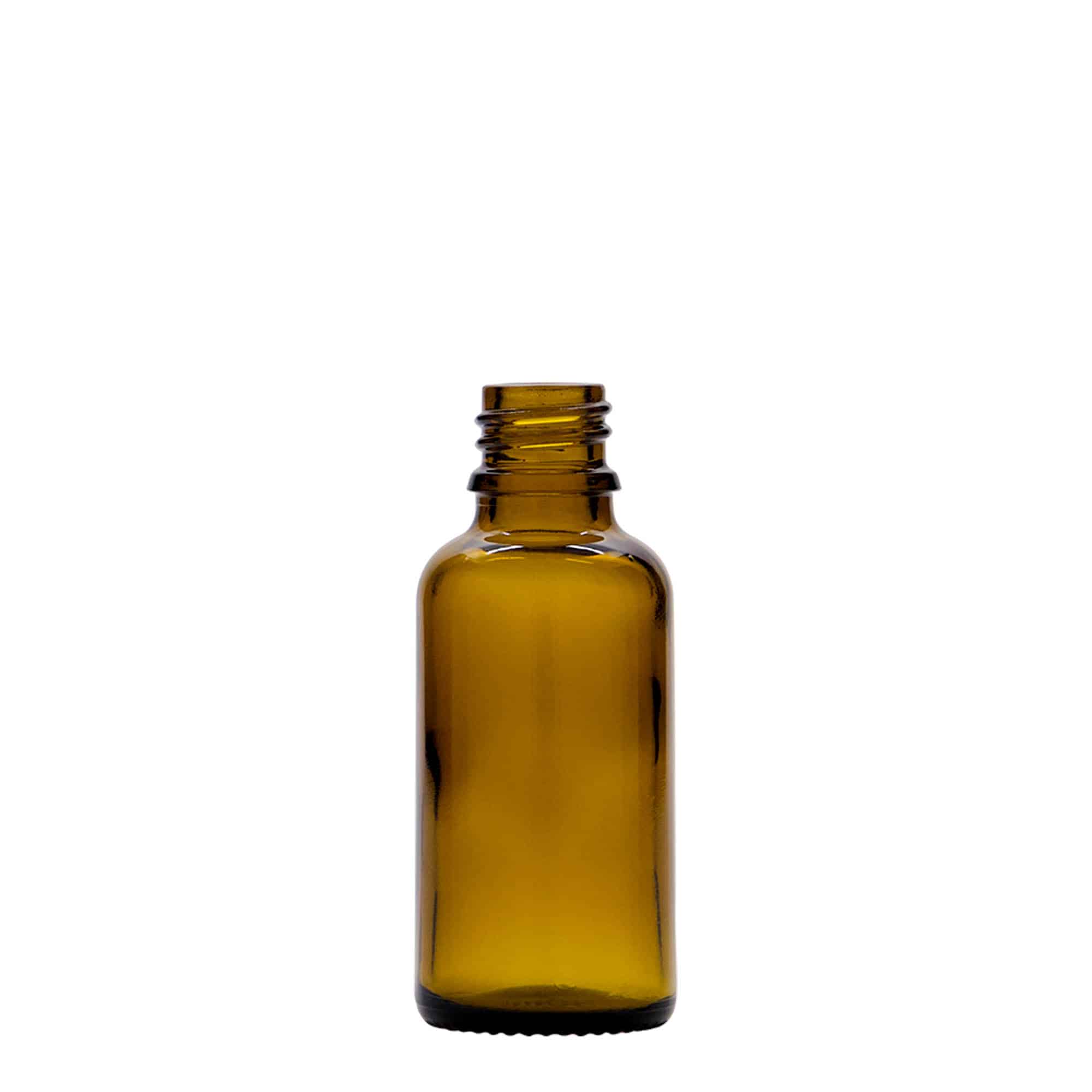 30 ml orvosi pipettás üveg, barna, nyílás: DIN 18