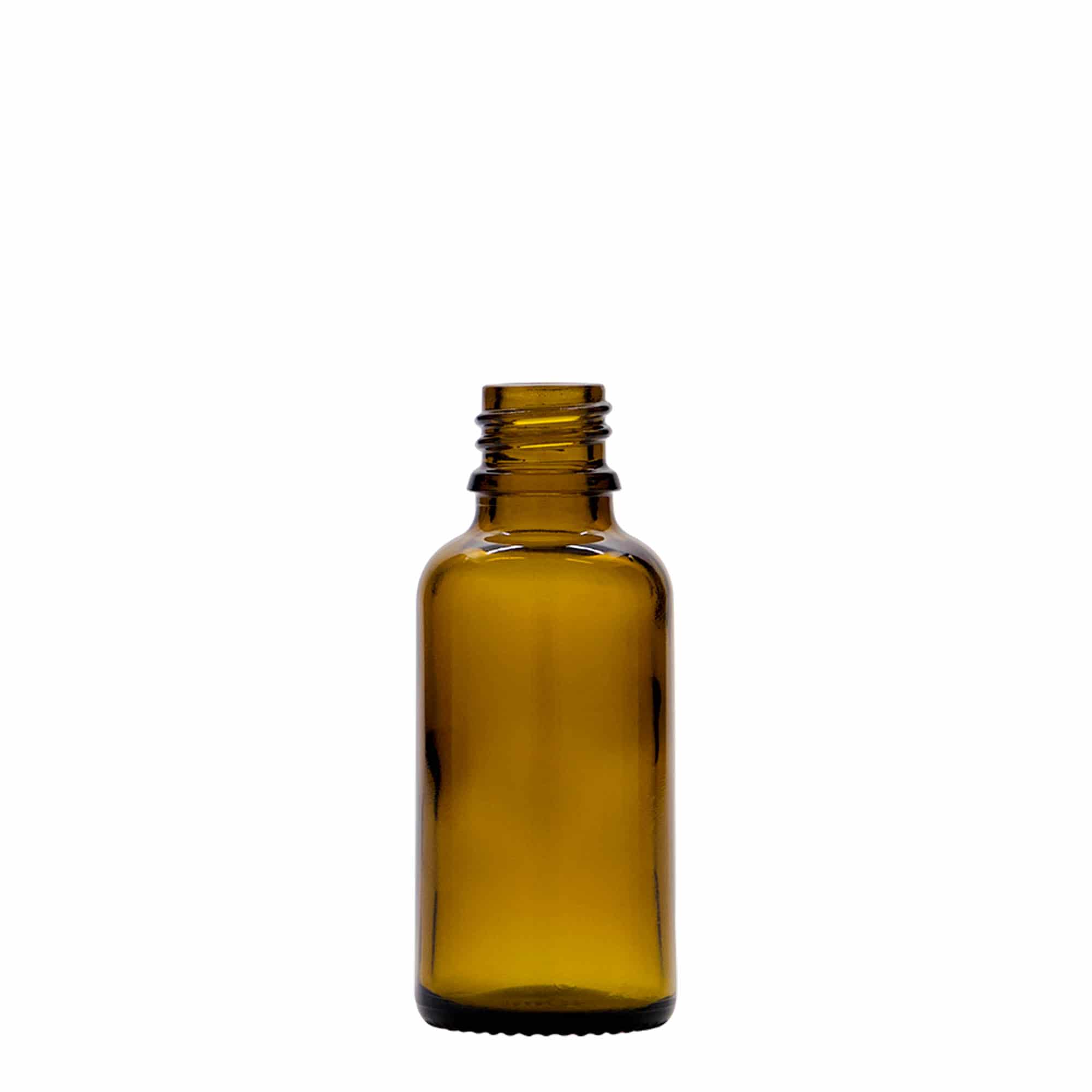 30 ml orvosi pipettás üveg, barna, nyílás: DIN 18