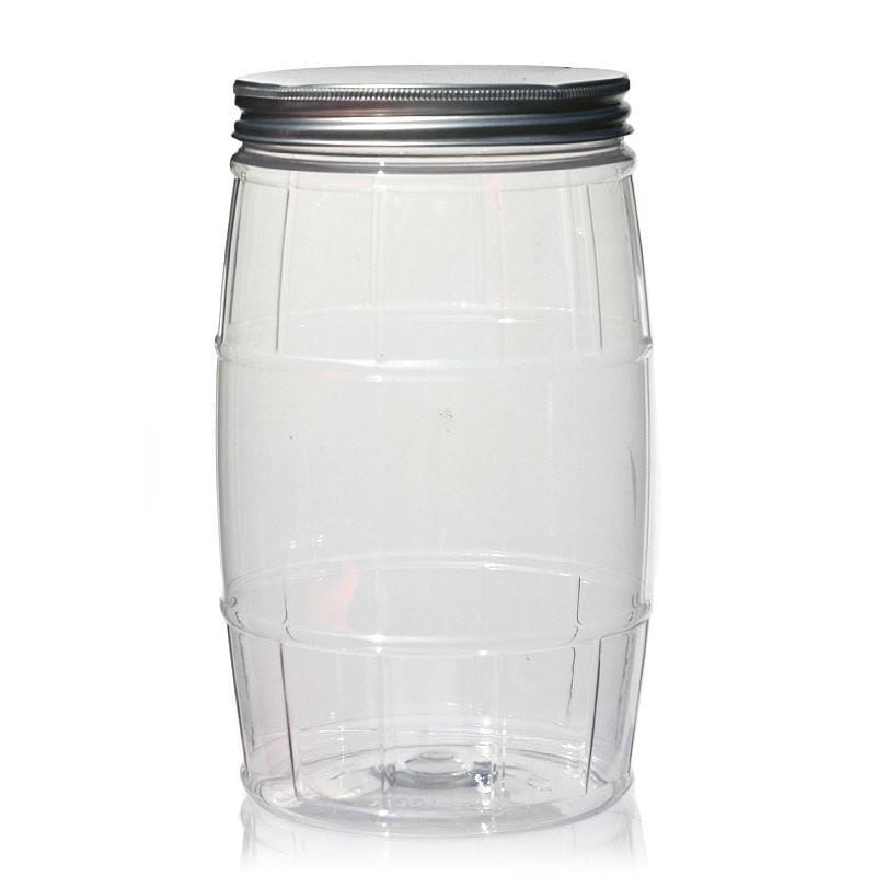 1.500 ml PET-doboz 'Hordó', műanyag, nyílás: 100/400