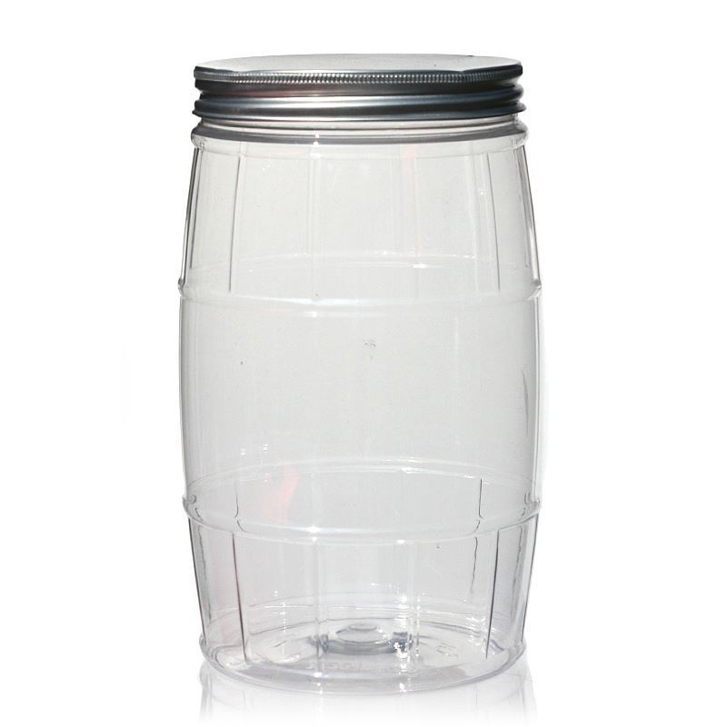 1.500 ml PET-doboz 'Hordó', műanyag, nyílás: 100/400 1.500 ml PET-doboz 'Hordó', műanyag, nyílás: 100/400