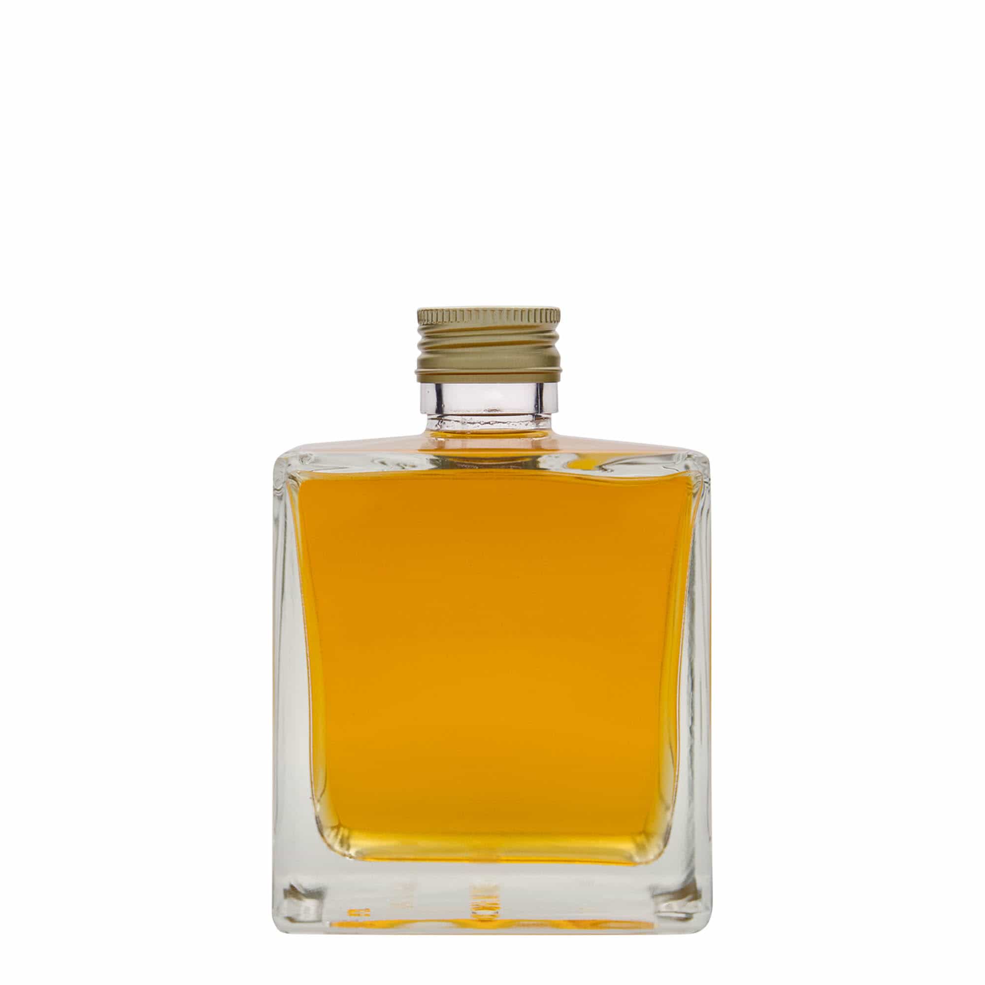 500 ml-es üvegpalack 'Cube', négyzet alakú, szájnyílás: PP 31.5