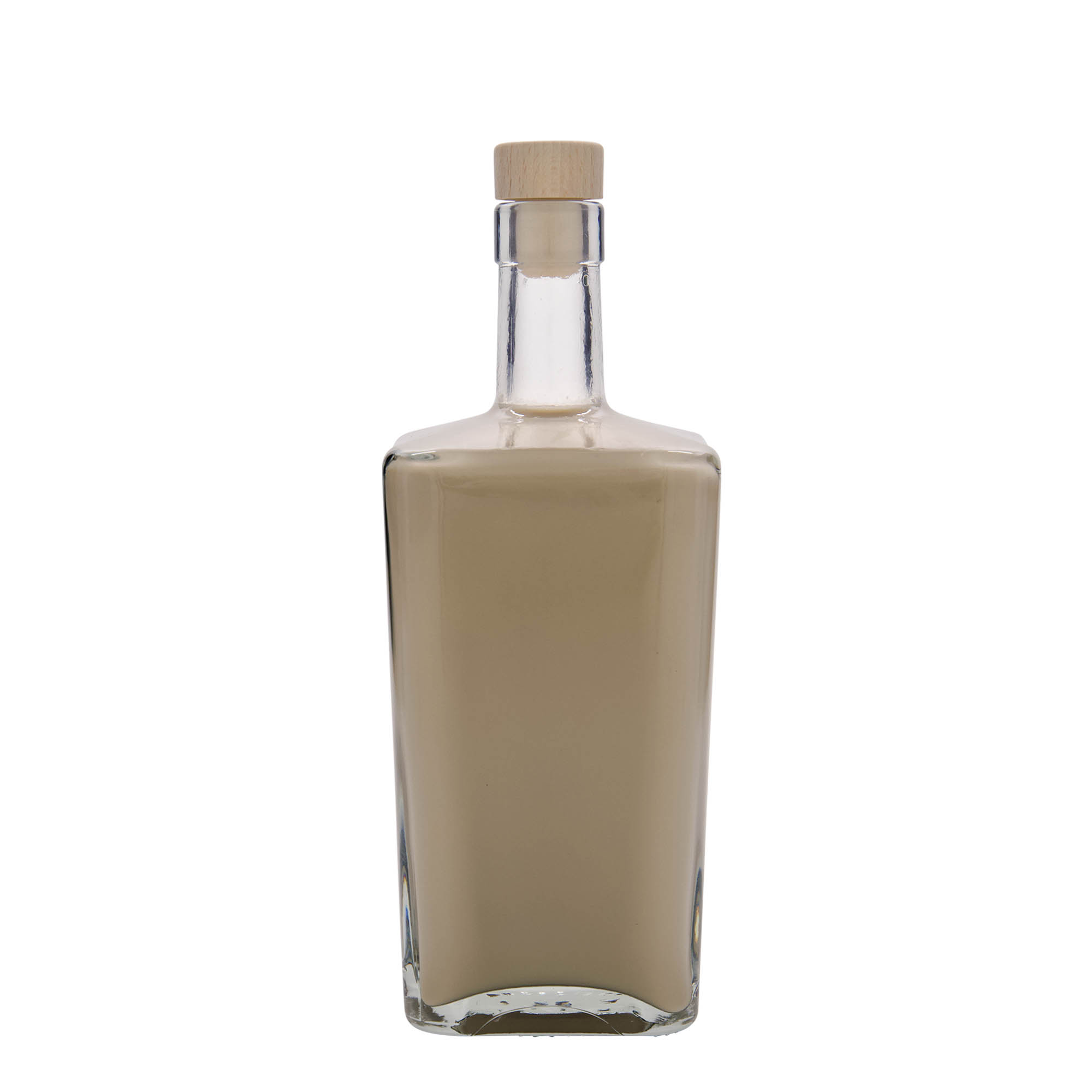 700 ml üvegpalack 'Noel', négyszögletes, nyílás: parafa