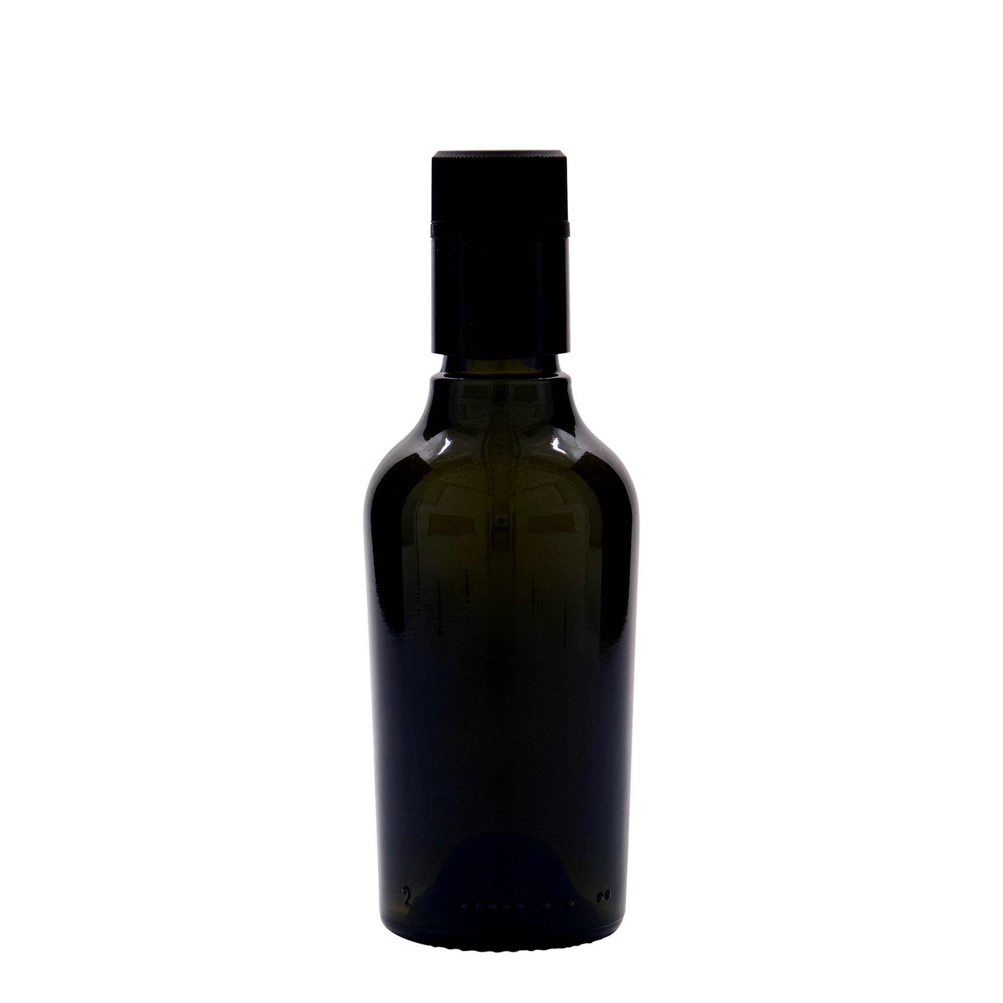 250 ml ecet-/olajüveg 'Oleum', üveg, antikzöld, nyílás: DOP 250 ml ecet-/olajüveg 'Oleum', üveg, antikzöld, nyílás: DOP