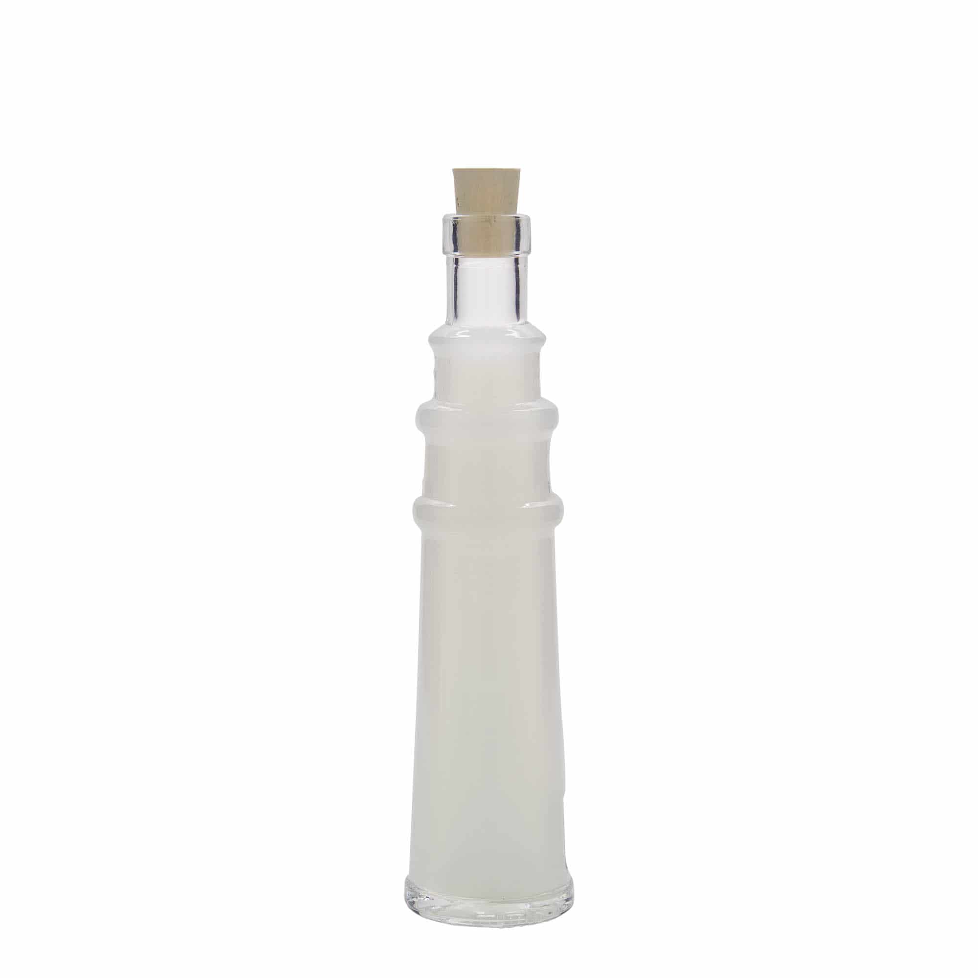 100 ml-es üvegpalack 'Leuchtturm', szájnyílás: parafadugó