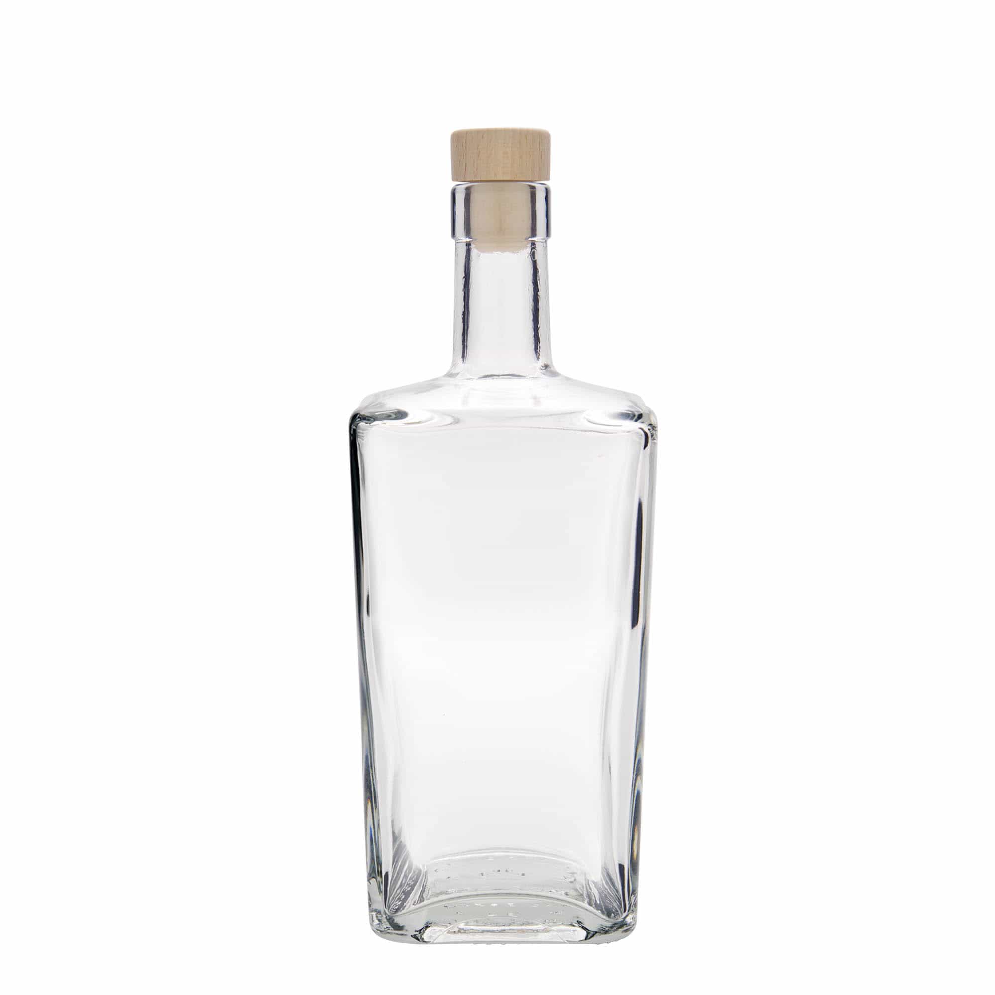 700 ml üvegpalack 'Noel', négyszögletes, nyílás: parafa
