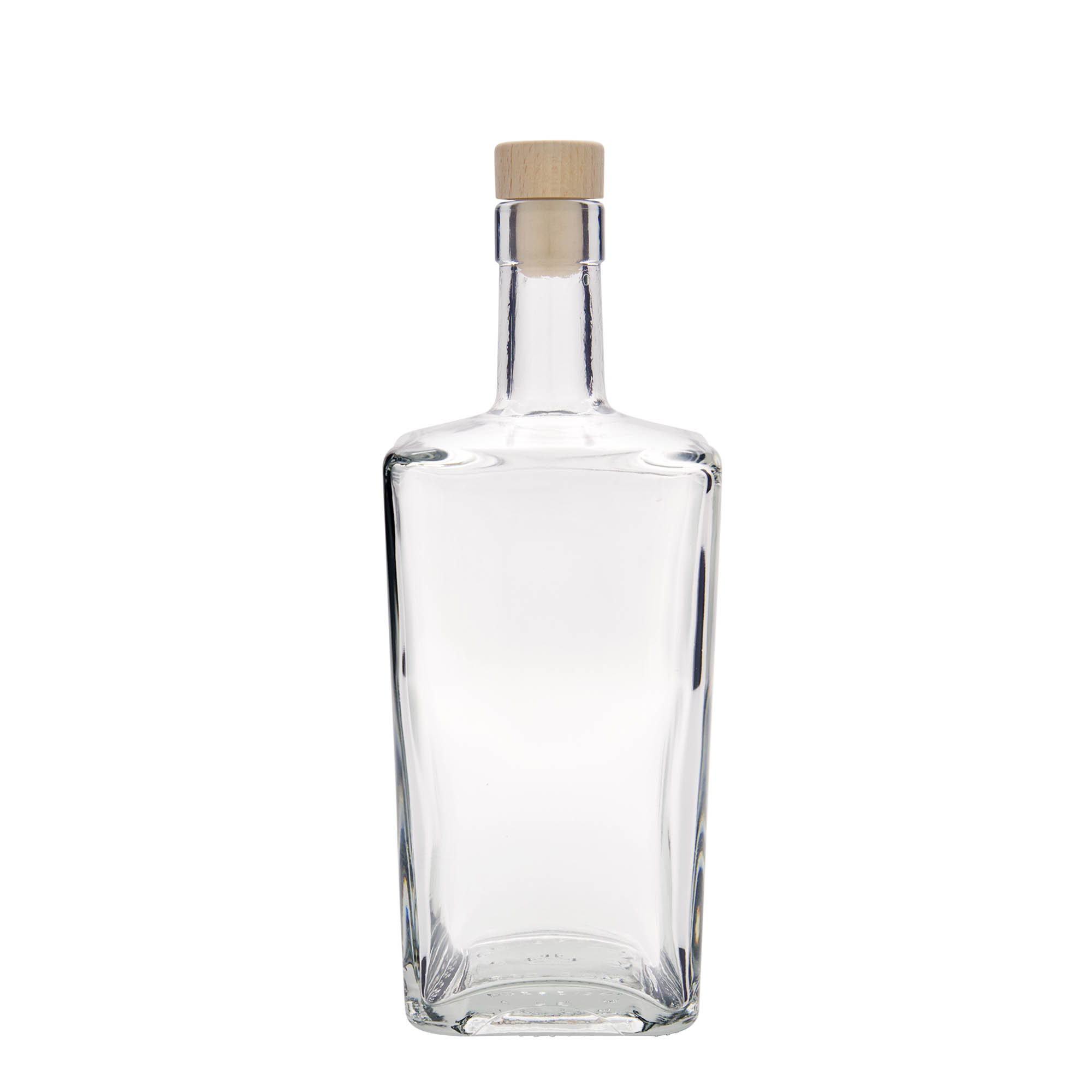 700 ml üvegpalack 'Noel', négyszögletes, nyílás: parafa