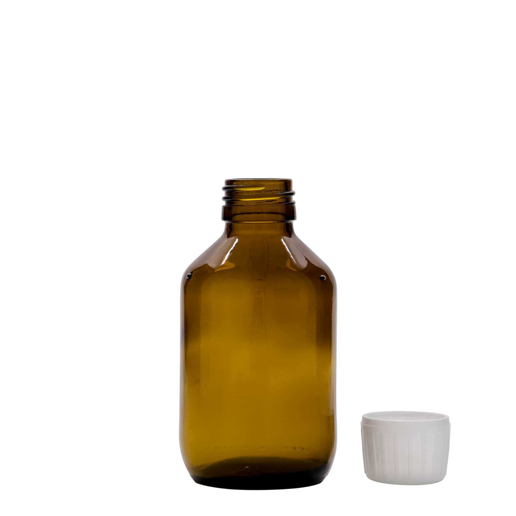 150 ml orvosi üveg, barna, üveg, nyílás: PP 28