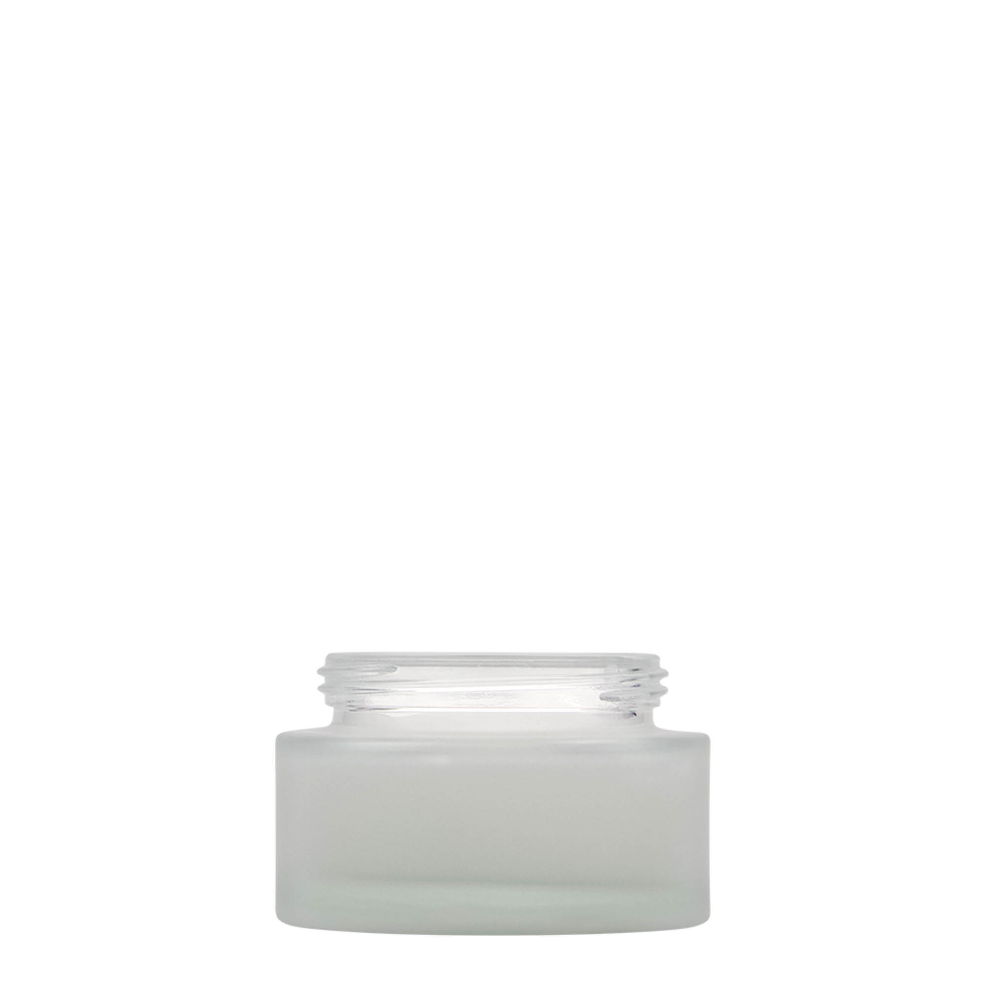 50 ml-es tégely 'Platin Edition', üveg, opál, szájnyílás: csavaros kupak
