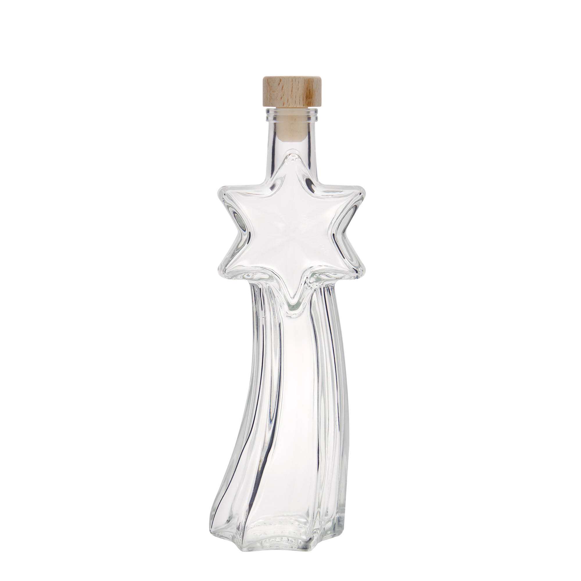 200 ml üvegpalack 'Hullócsillag', nyílás: parafa