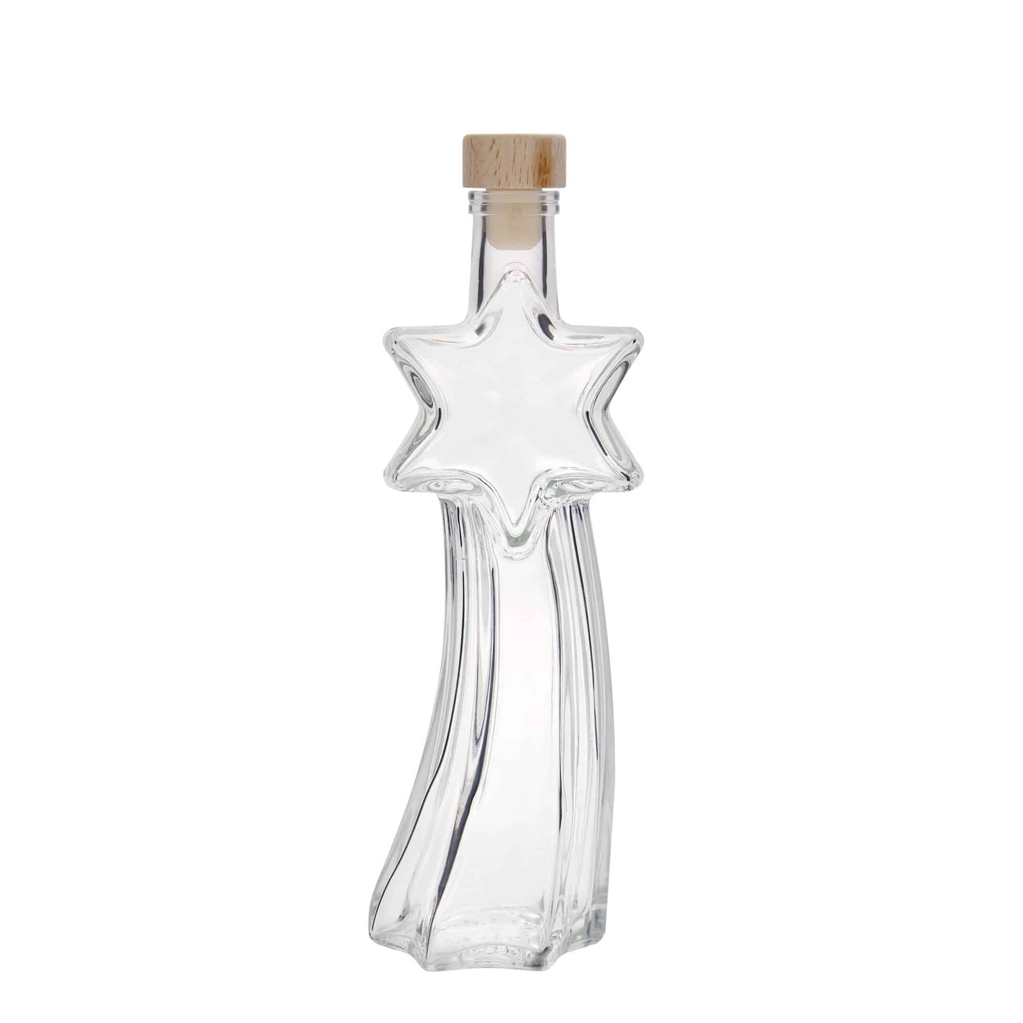 200 ml üvegpalack 'Hullócsillag', nyílás: parafa