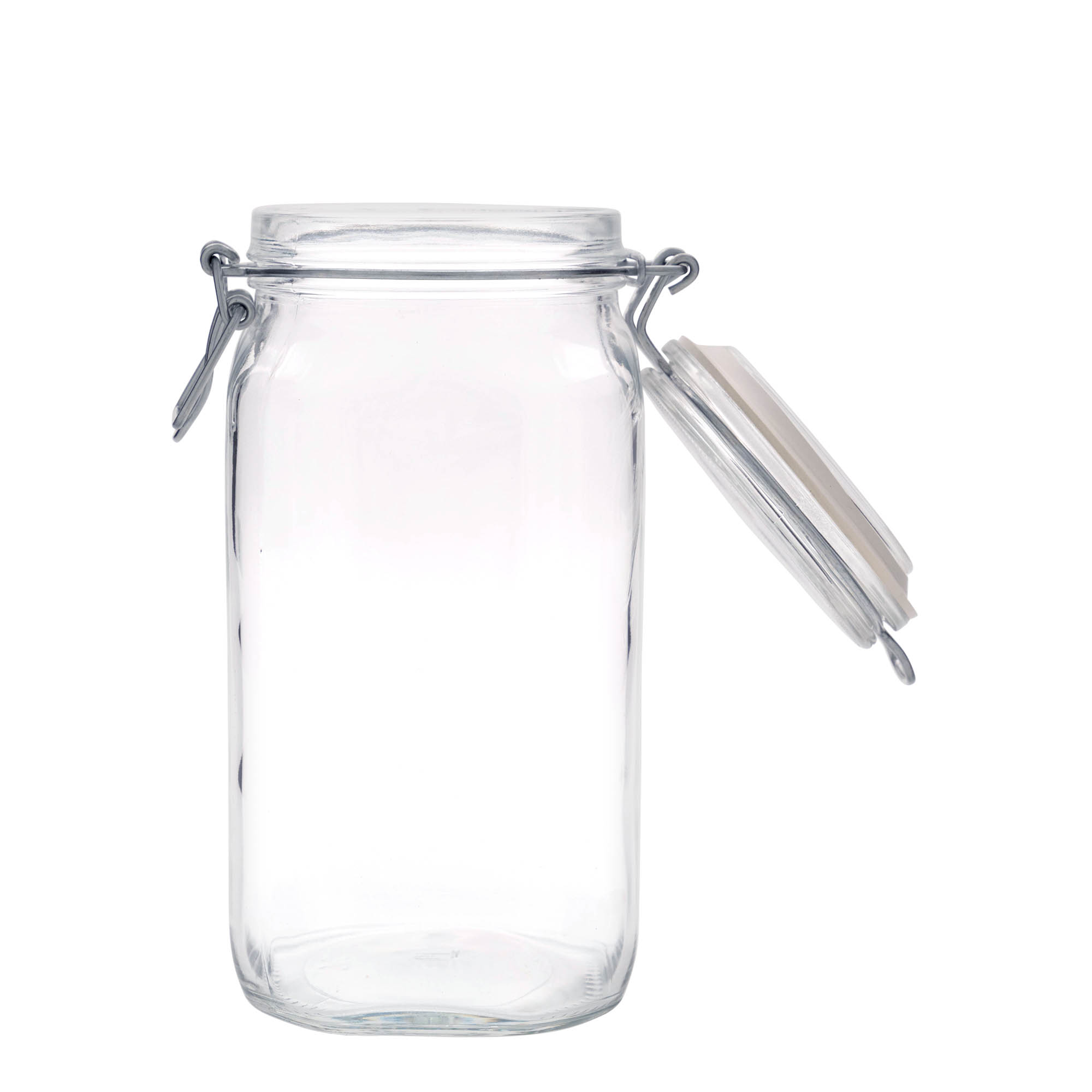 1.500 ml drótzáras üveg 'Fido', négyzet alakú, nyílás: drótzáras záróelem