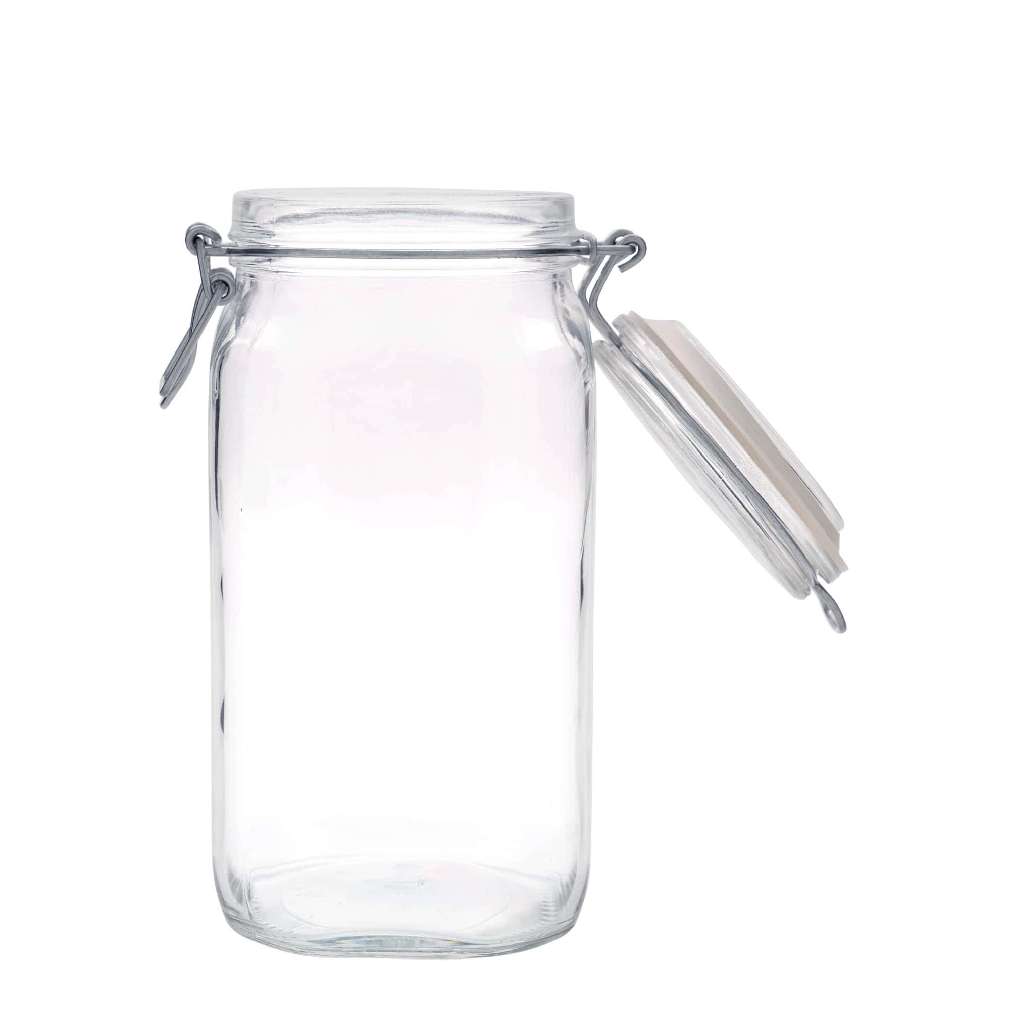 1.500 ml drótzáras üveg 'Fido', négyzet alakú, nyílás: drótzáras záróelem