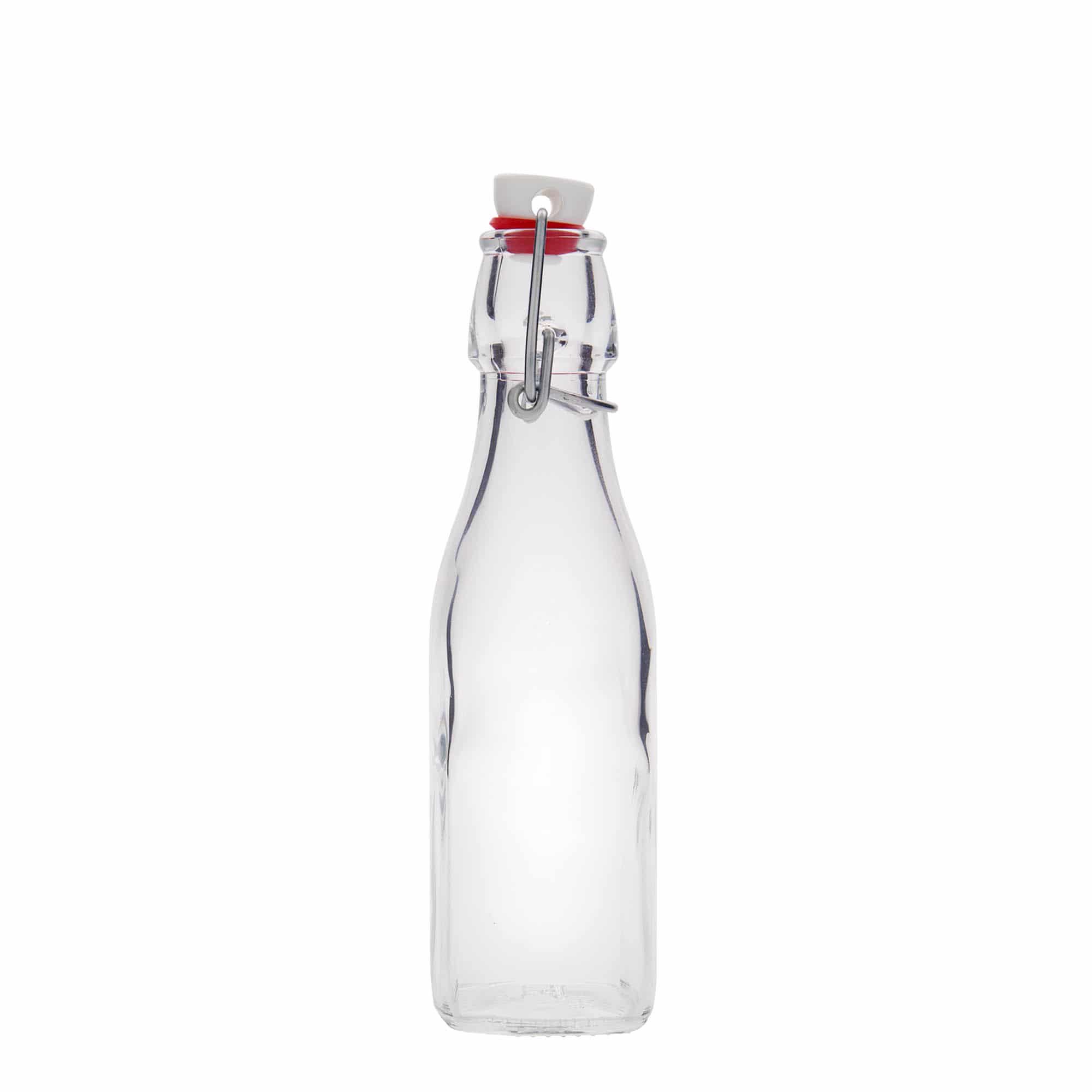 250 ml üveges palack 'Swing, négyzet alakú, nyílás: csatos záróelem' 250 ml üveges palack 'Swing, négyzet alakú, nyílás: csatos záróelem'