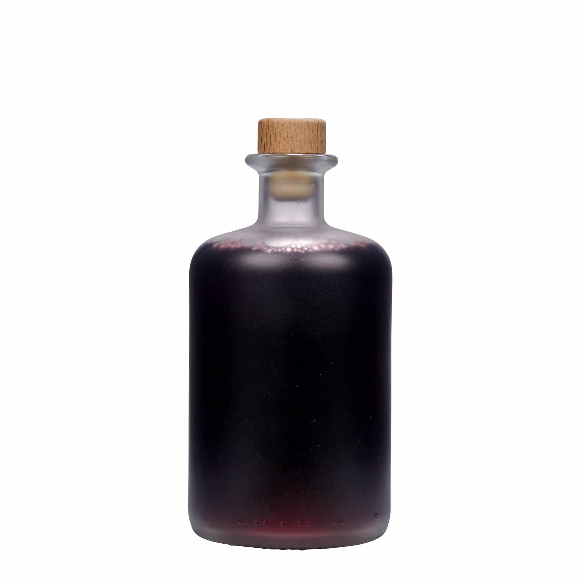 500 ml-es patikai üvegpalack, opál, szájnyílás: parafadugó