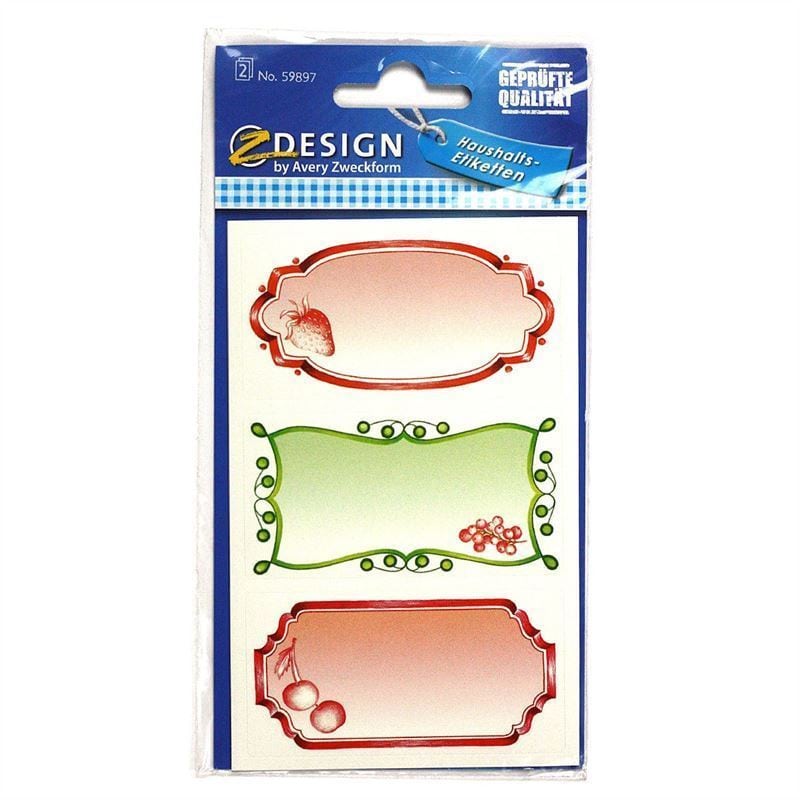 Zweckform címkék 'Gyümölcsök', téglalap alakú, papír, több színű Zweckform címkék 'Gyümölcsök', téglalap alakú, papír, több színű