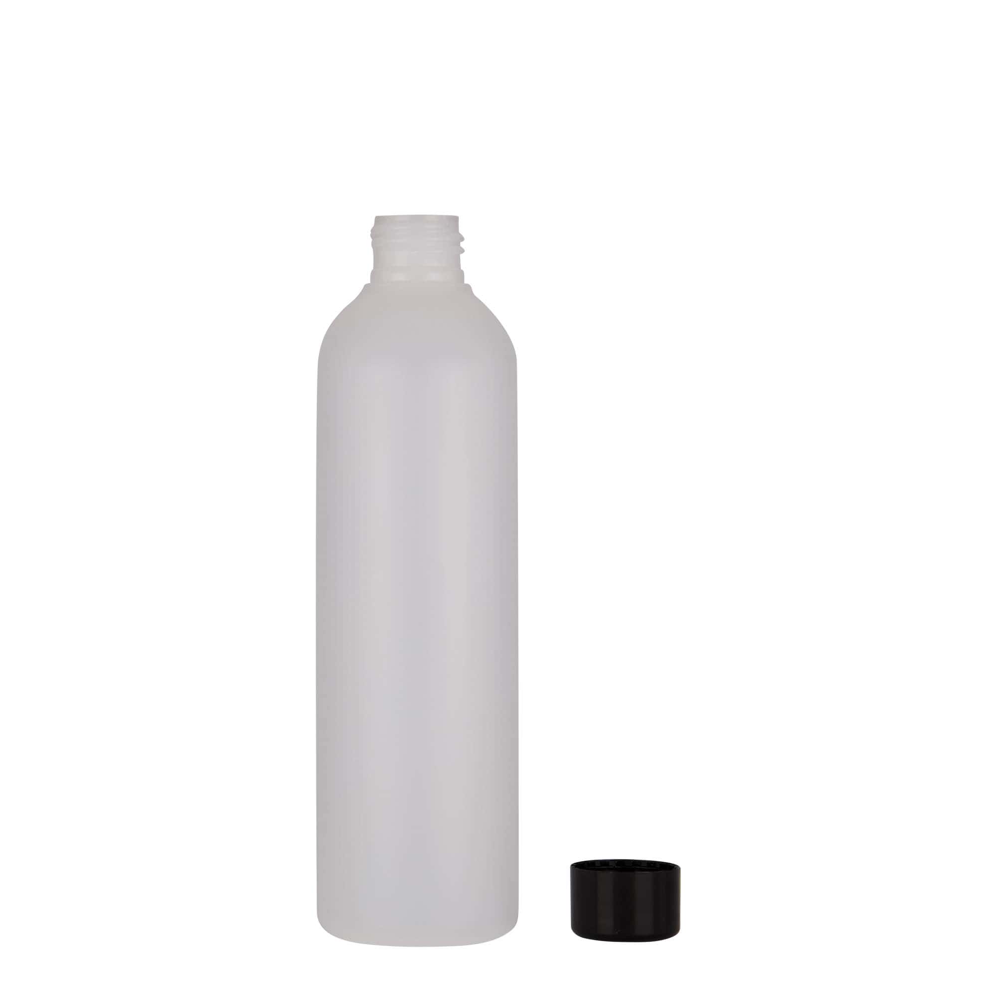 250 ml műanyag palack 'Tuffy', HDPE, natúr, nyakátmérő: 24/410