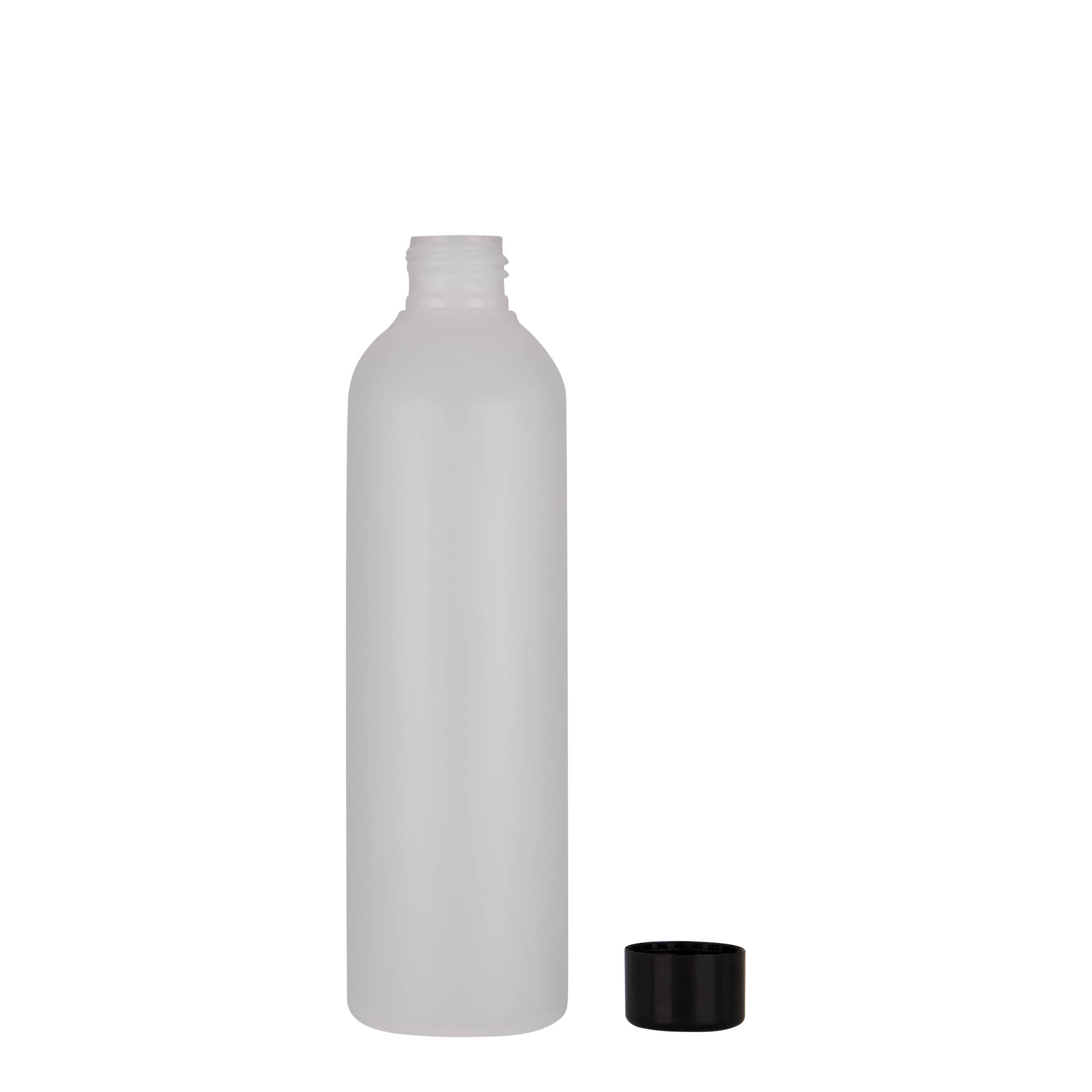 250 ml műanyag palack 'Tuffy', HDPE, natúr, nyakátmérő: 24/410