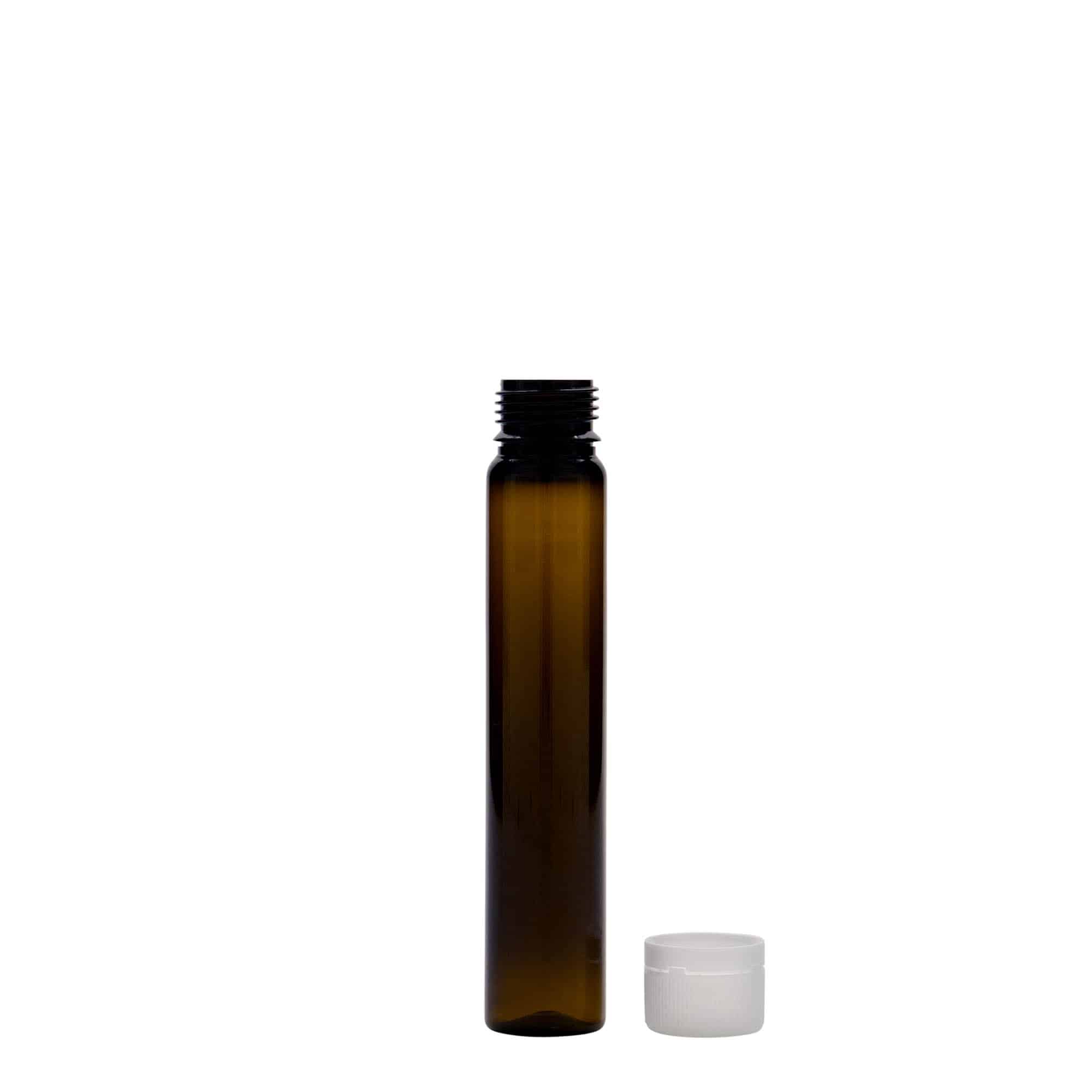 25 ml PET-cső, műanyag, barna, nyílás: csavarzár