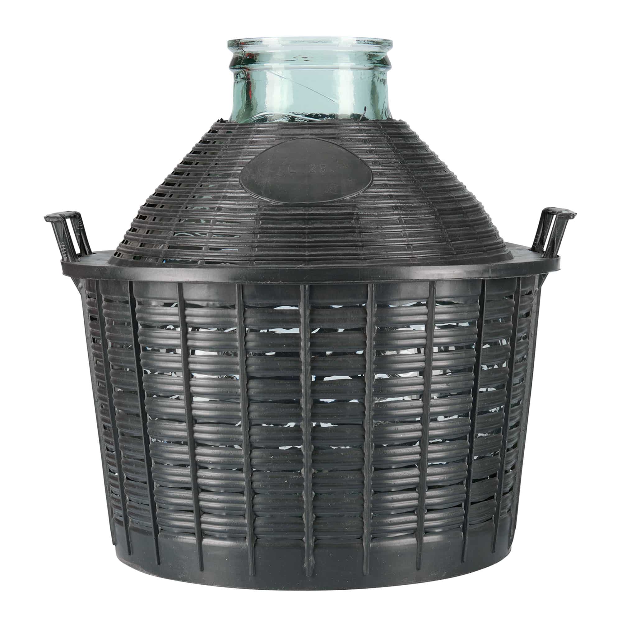 25 l ballonpalack széles nyakú, üveg, nyílás: fedéllel ellátott