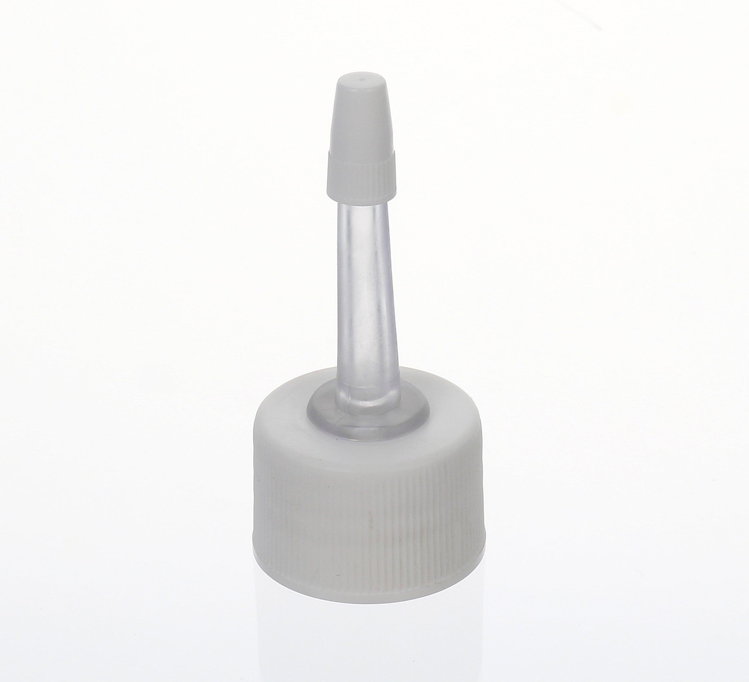 Csavaros kupak applikátorral, PP-műanyag, fehér, a következő szájnyíláshoz: GPI 24/410