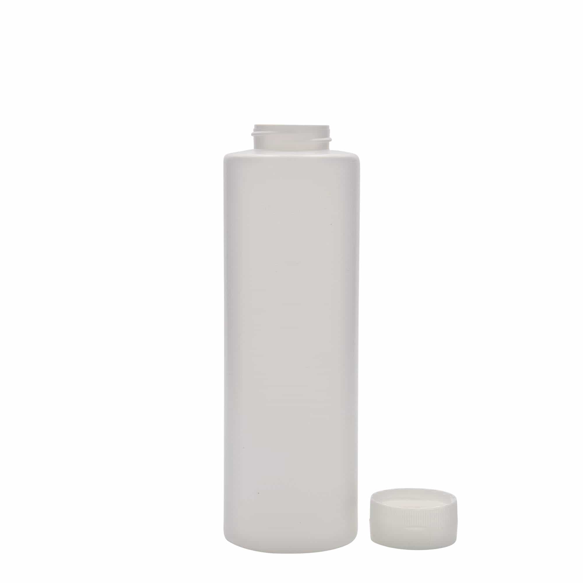 500 ml-es szószos flakon, LDPE-műanyag, fehér, szájnyílás: GPI 38/400