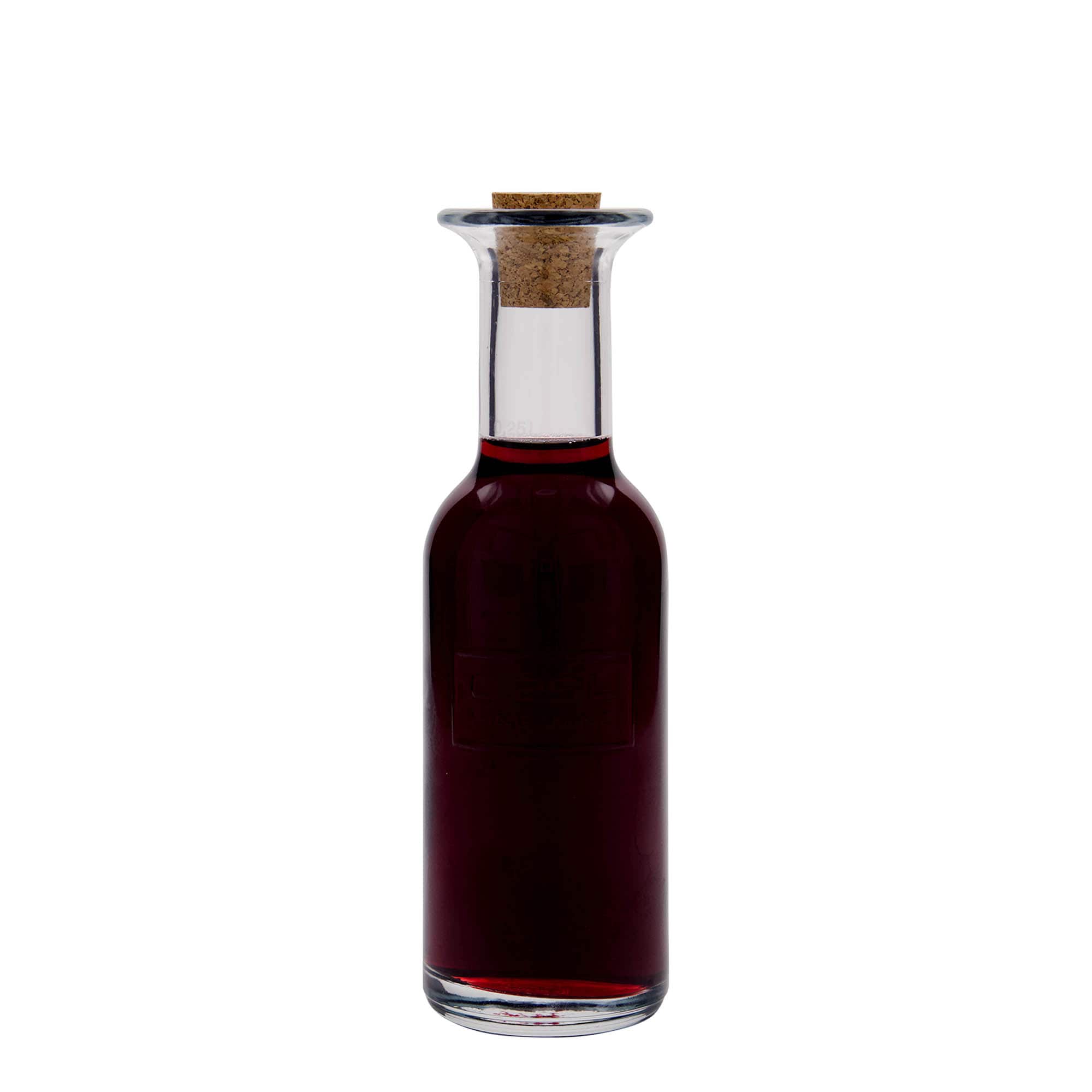 250 ml üvegpalack 'Optima Fine Wine', nyak: parafa