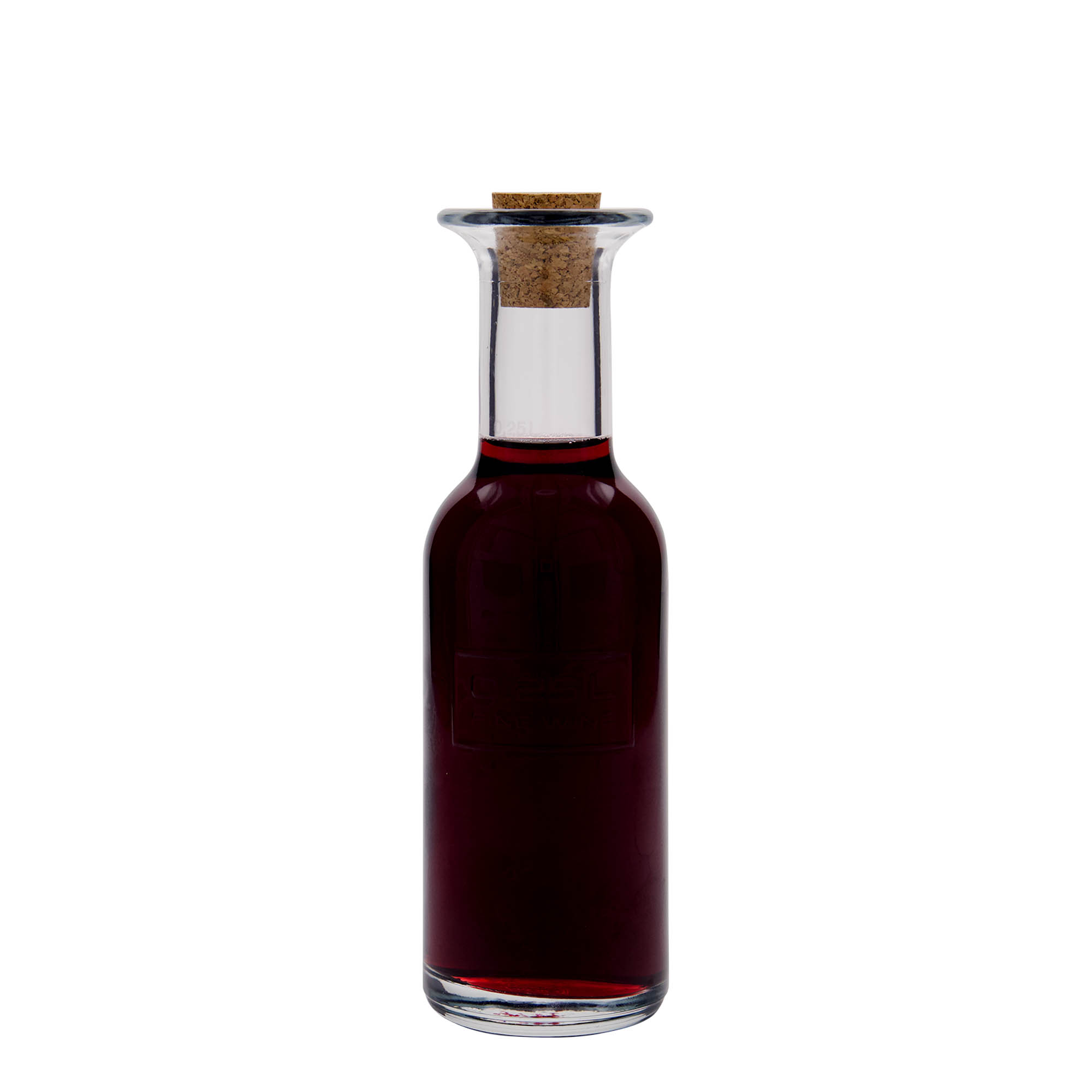 250 ml üvegpalack 'Optima Fine Wine', nyak: parafa