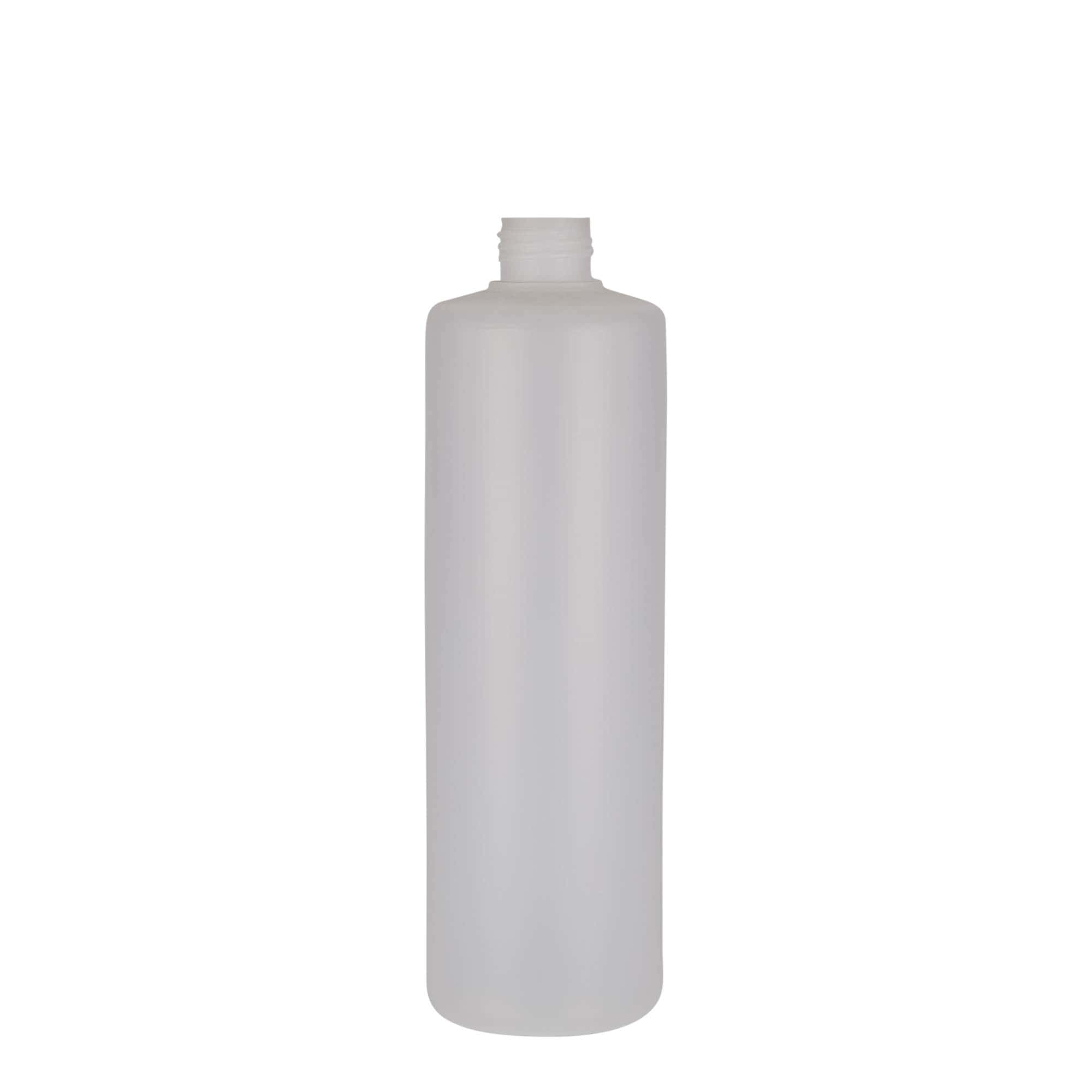 500 ml körpalack, PE-műanyag, természetes, nyílás: csavarzár 500 ml körpalack, PE-műanyag, természetes, nyílás: csavarzár