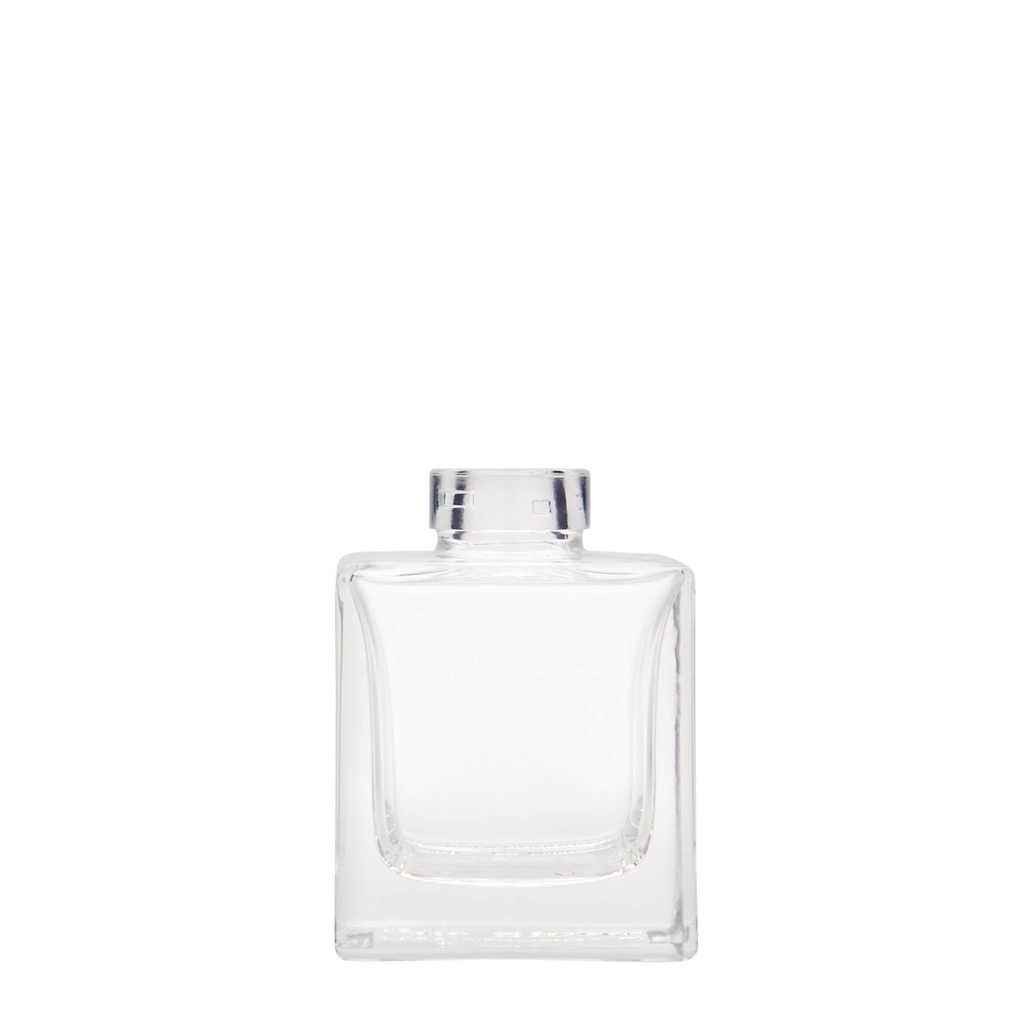 100 ml üvegpalack 'Cube', négyzet alakú, nyílás: parafa