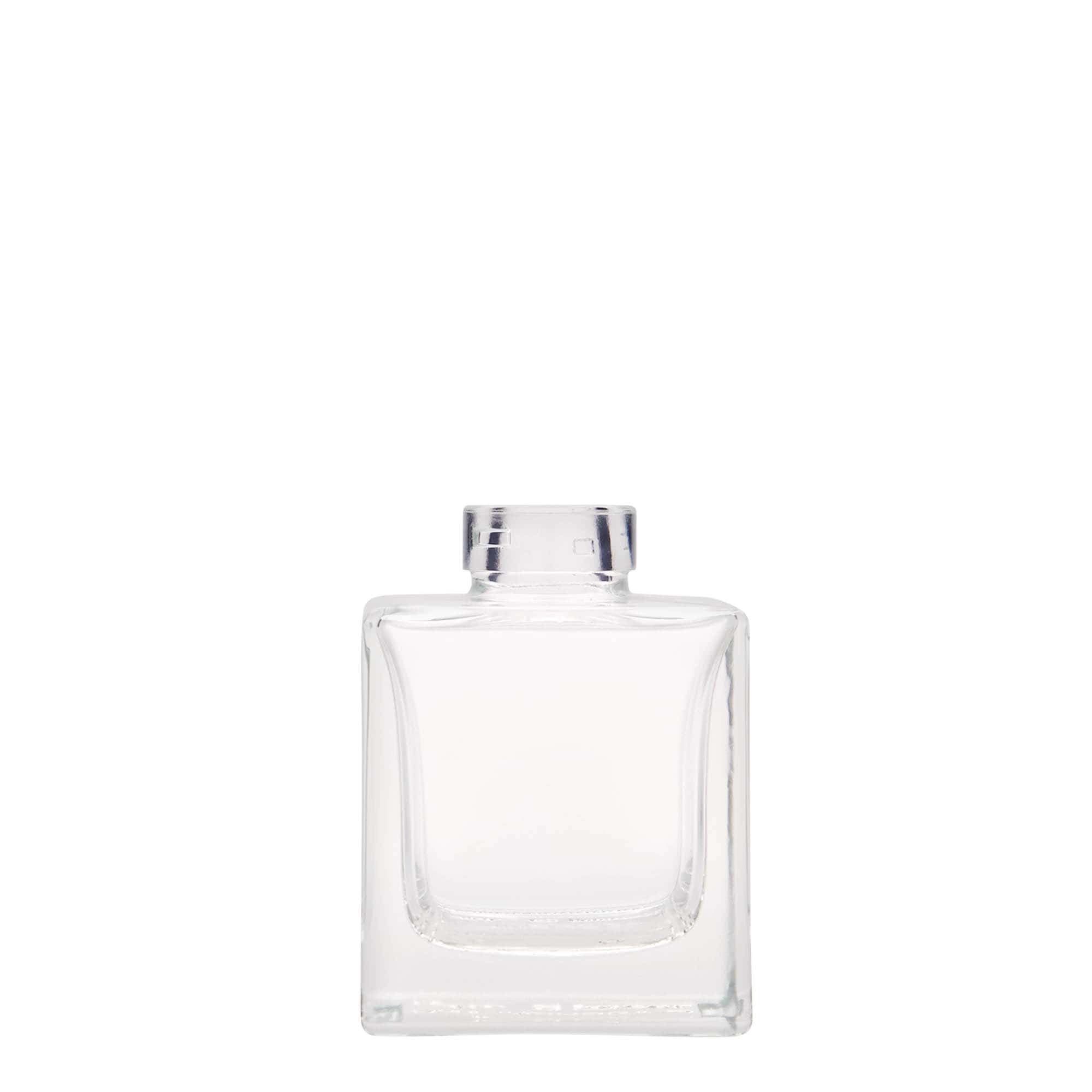 100 ml üvegpalack 'Cube', négyzet alakú, nyílás: parafa