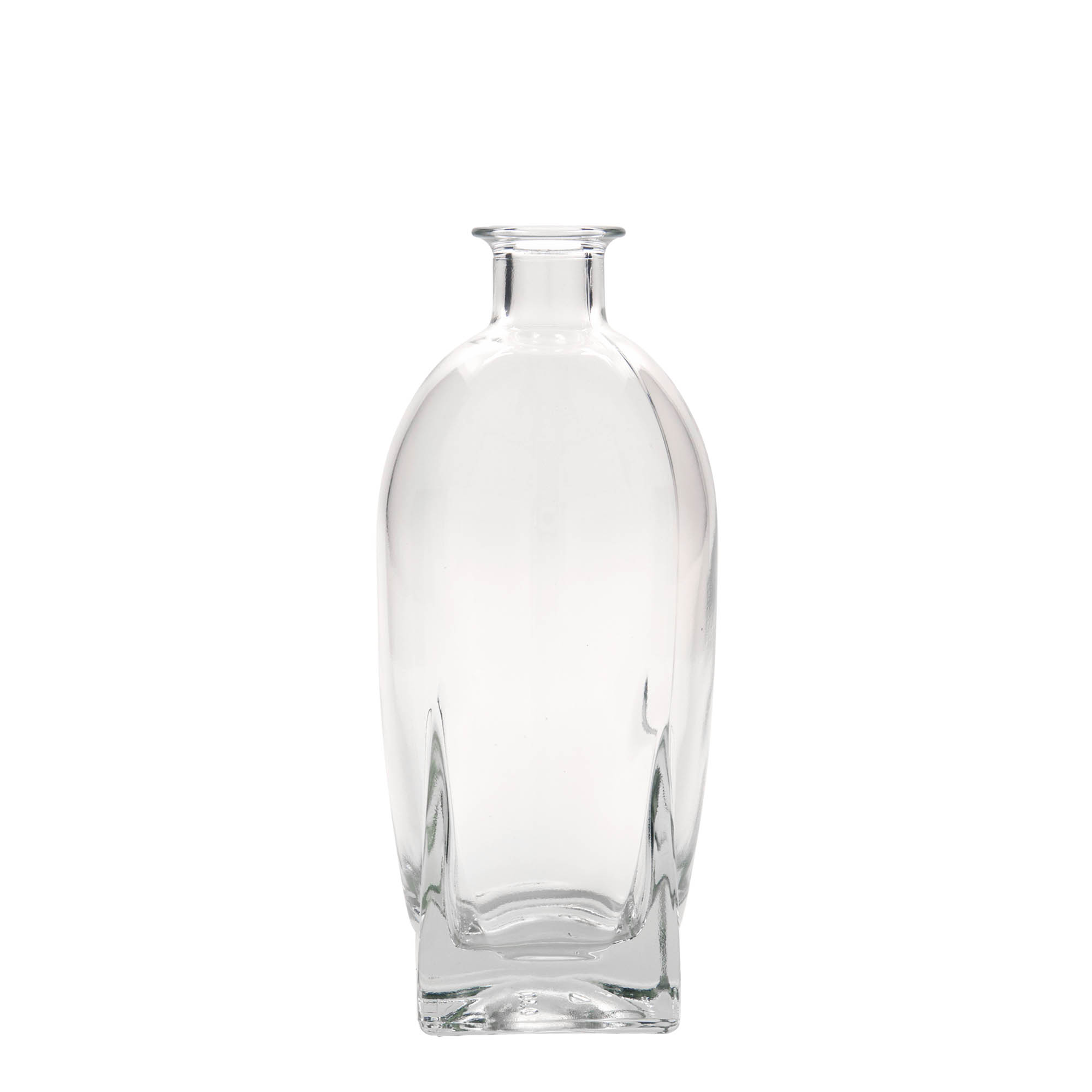 500 ml üvegpalack 'Zino', négyzet alakú, nyílás: parafa