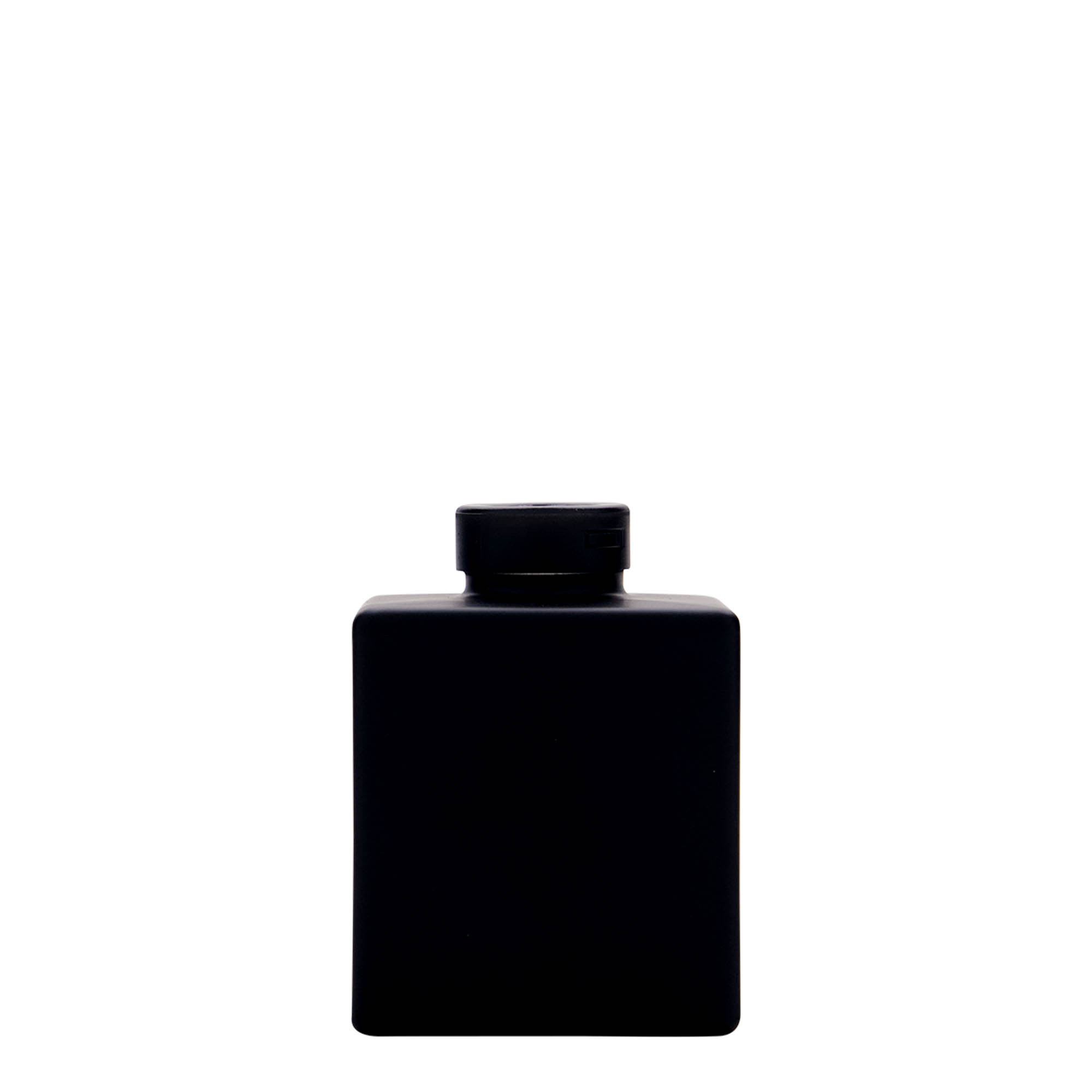 100 ml üvegpalack 'Cube', négyzet alakú, fekete, nyílás: parafa 100 ml üvegpalack 'Cube', négyzet alakú, fekete, nyílás: parafa