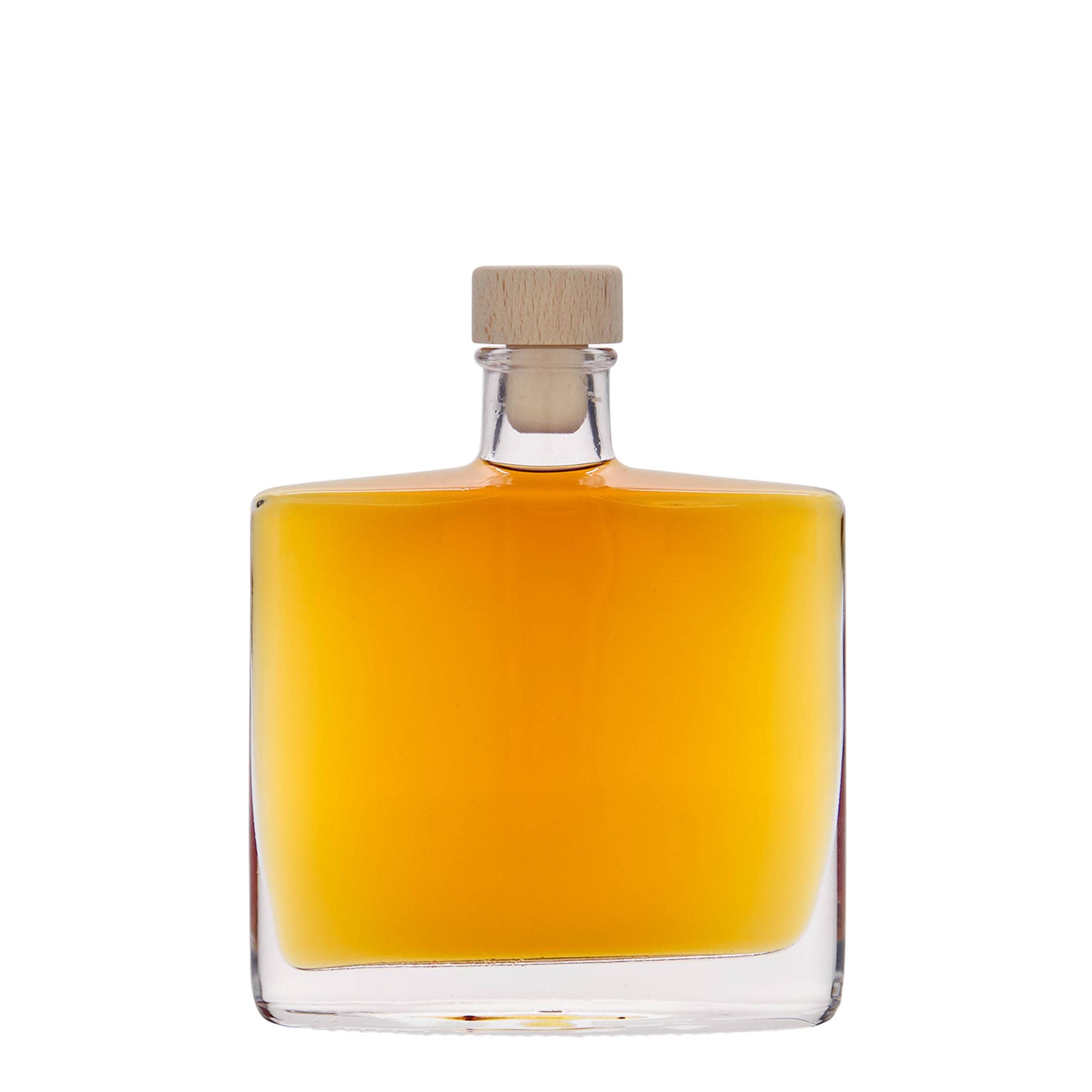 200 ml-es üvegpalack 'Zorba', ovális, szájnyílás: parafadugó