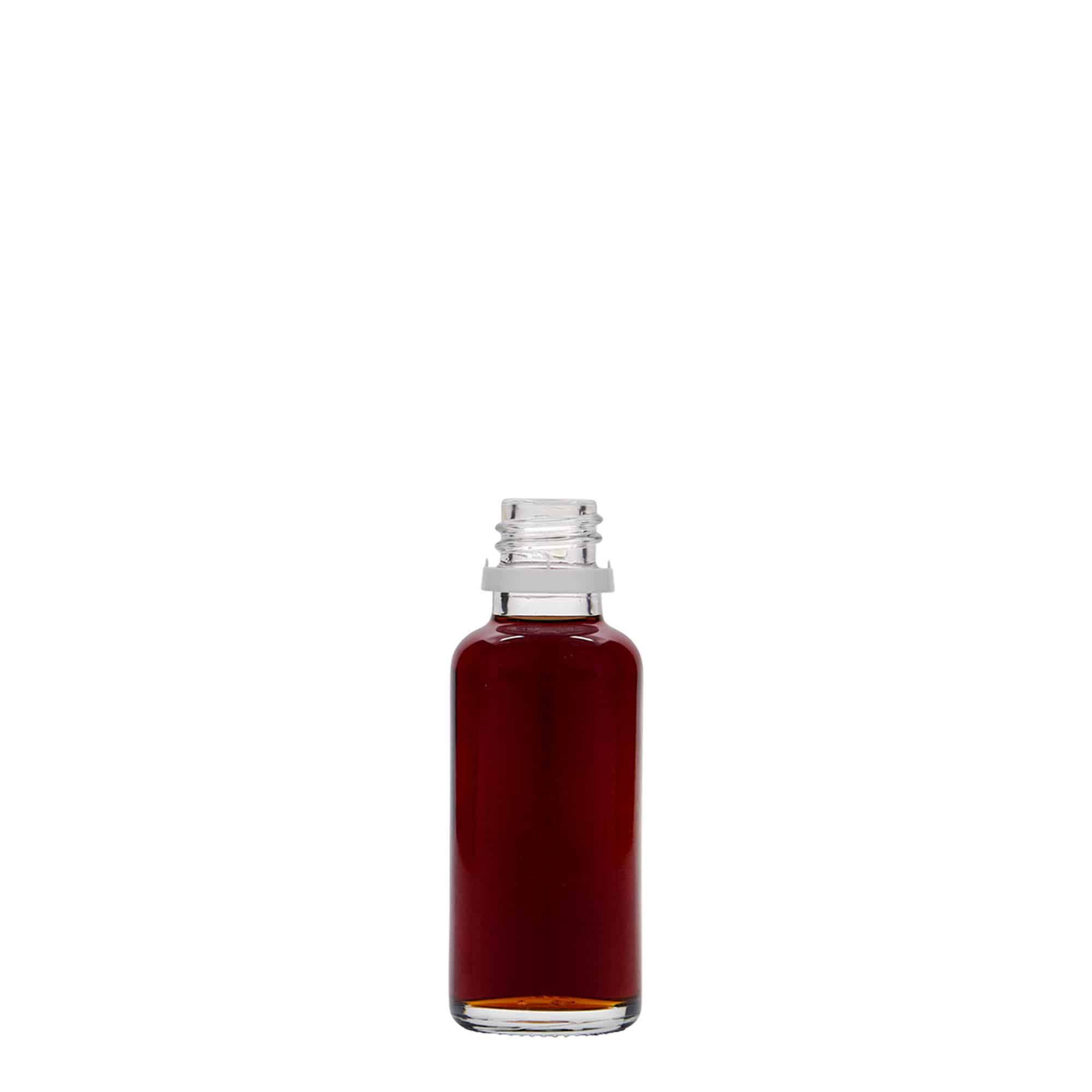 30 ml orvosi üveg, üveg, nyílás: DIN 18