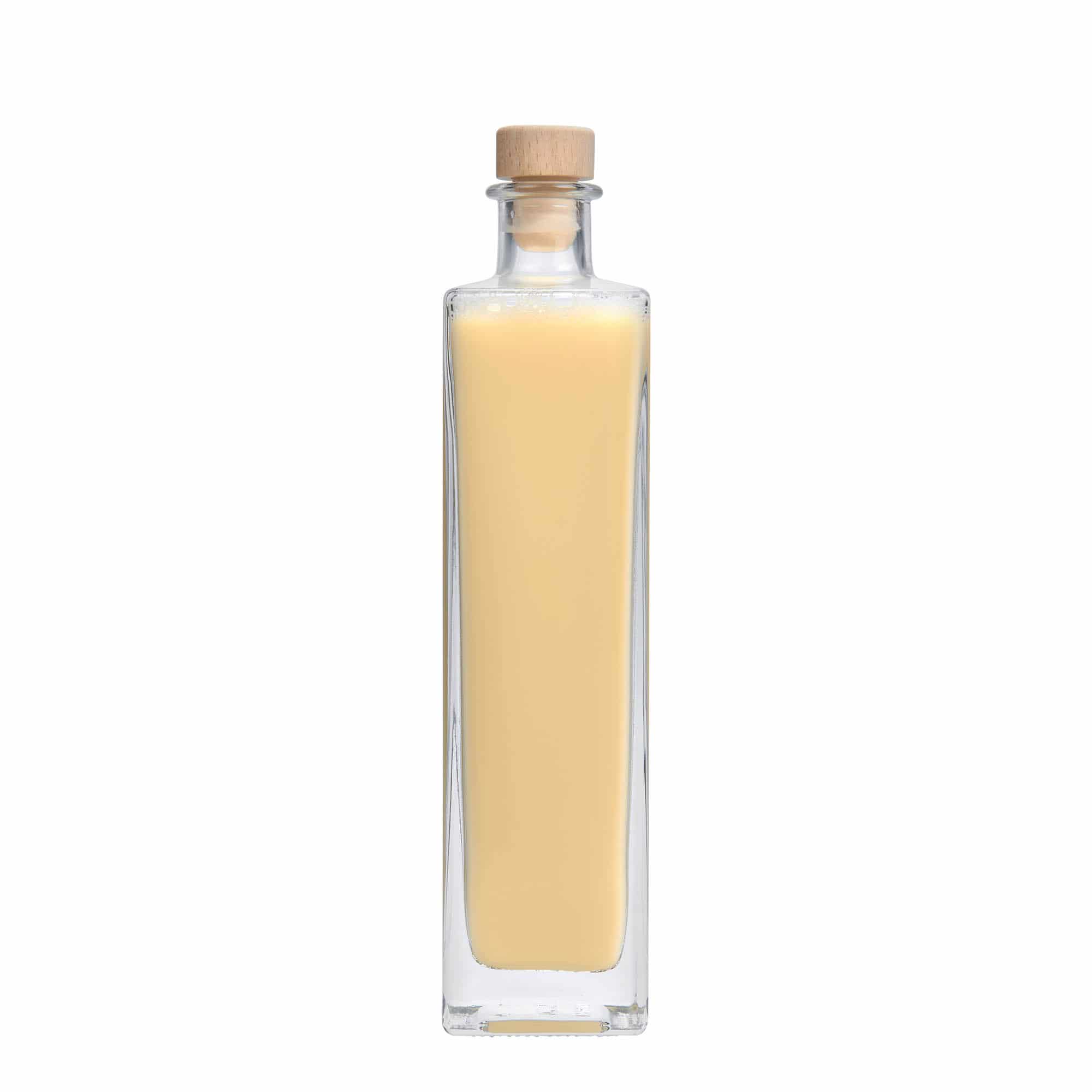 500 ml üvegpalack 'Rafaello', négyzet alakú, nyílás: parafa