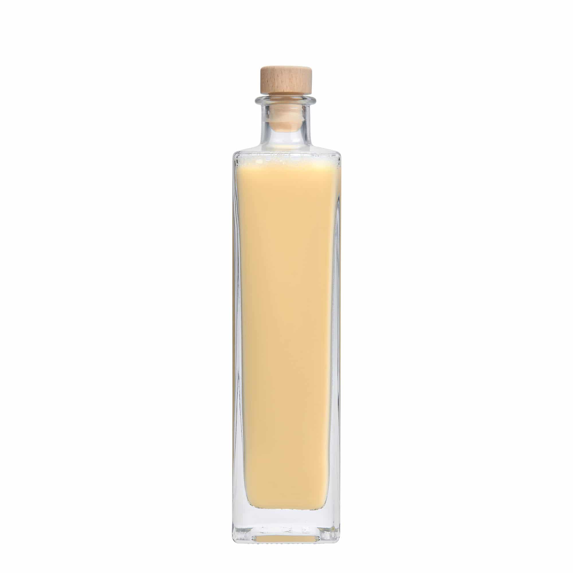 500 ml üvegpalack 'Rafaello', négyzet alakú, nyílás: parafa