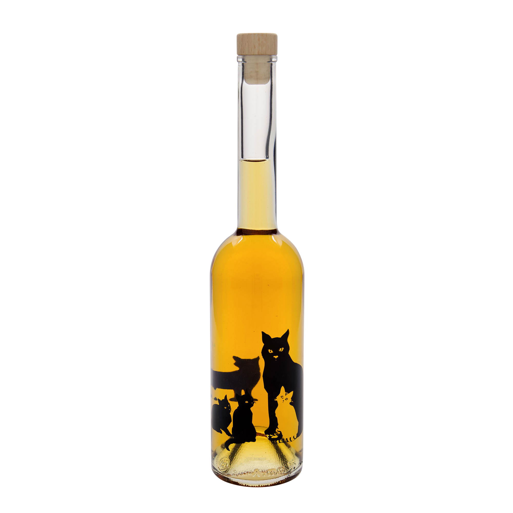500 ml üveges palack 'Opera', motívum: macskák, nyílás: parafa 500 ml üveges palack 'Opera', motívum: macskák, nyílás: parafa