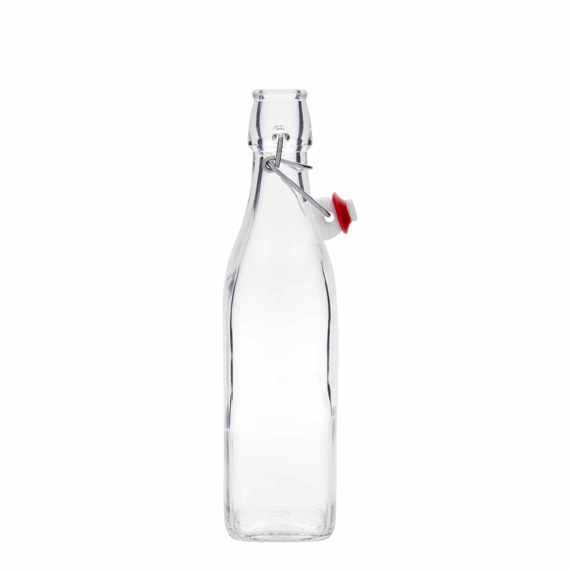 500 ml üvegpalack 'Swing, négyzet alakú, nyílás: patentzár'