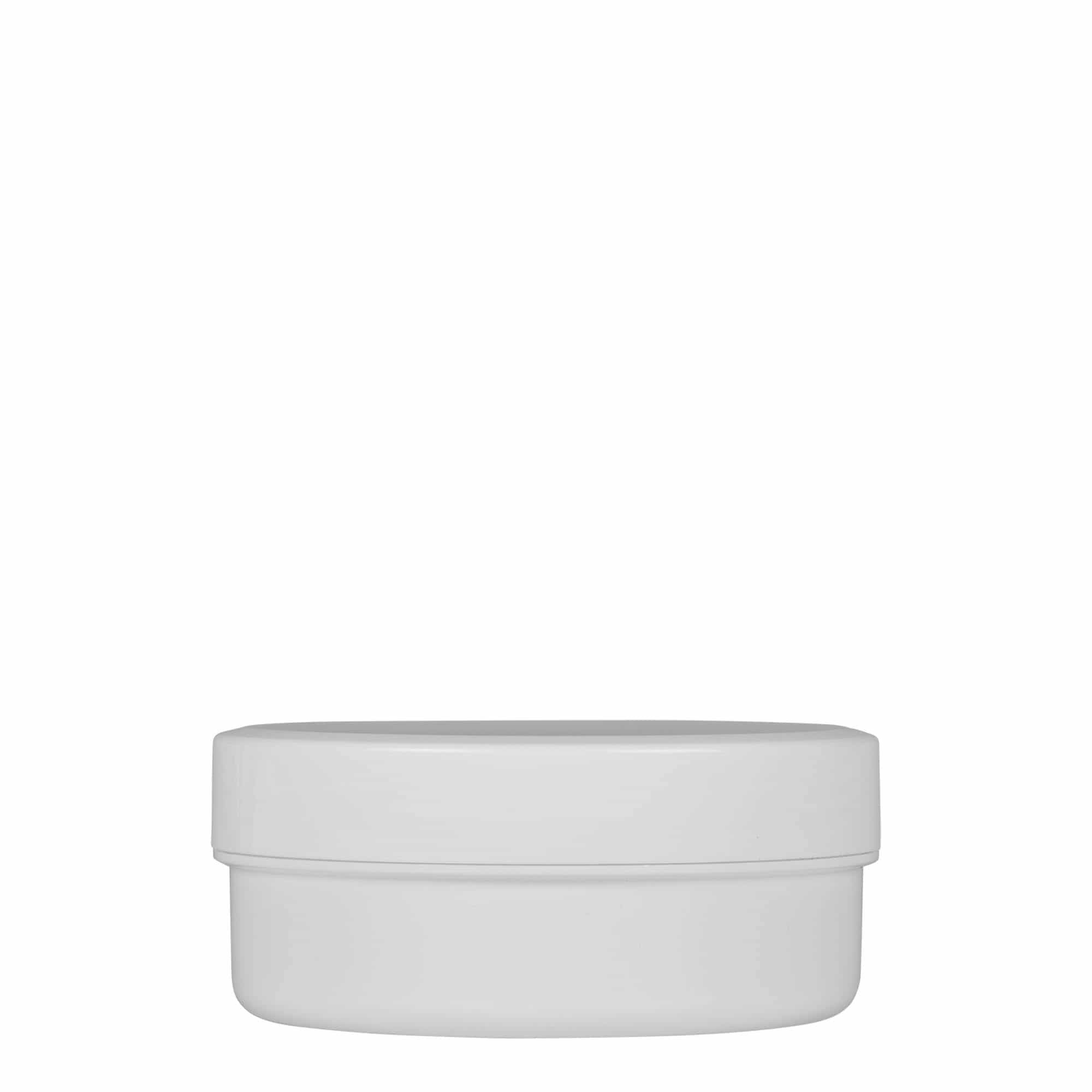 125 ml-es műanyag doboz 'White Line', PP, fehér, szájnyílás: csavaros kupak