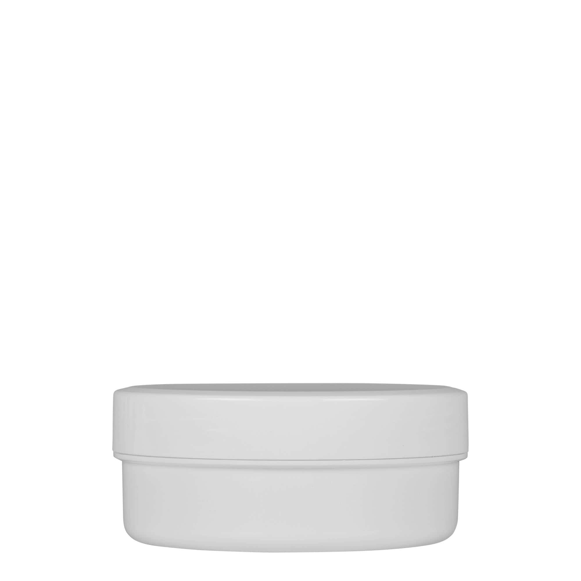 125 ml műanyagdoboz 'White Line', PP, fehér, nyílás: csavarzár